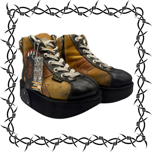 Vintage Swear London platform boots in yellow colorwave size 36