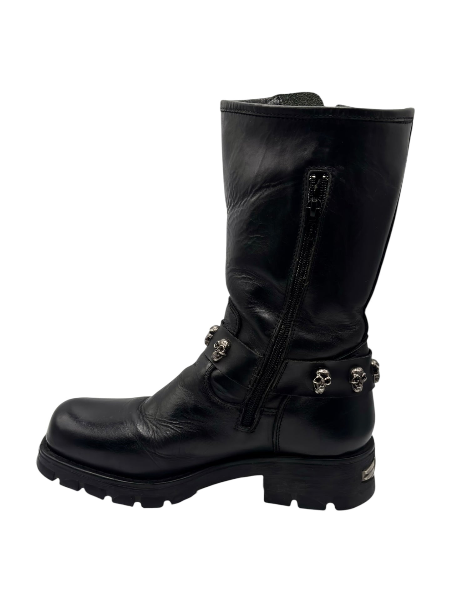 Vintage New Rock leather biker boots size 40