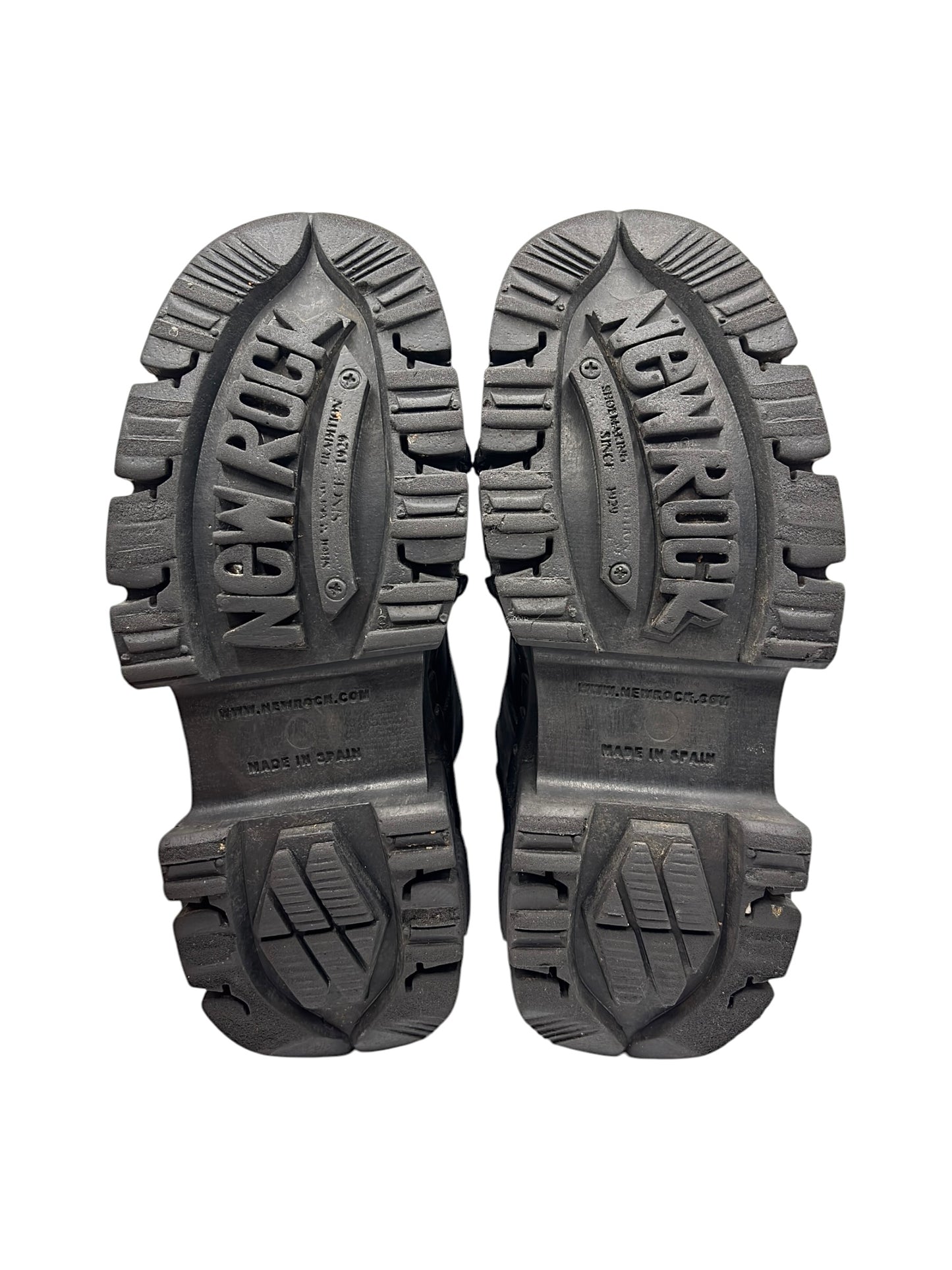 Vintage New Rock techno leather platform boots size 44