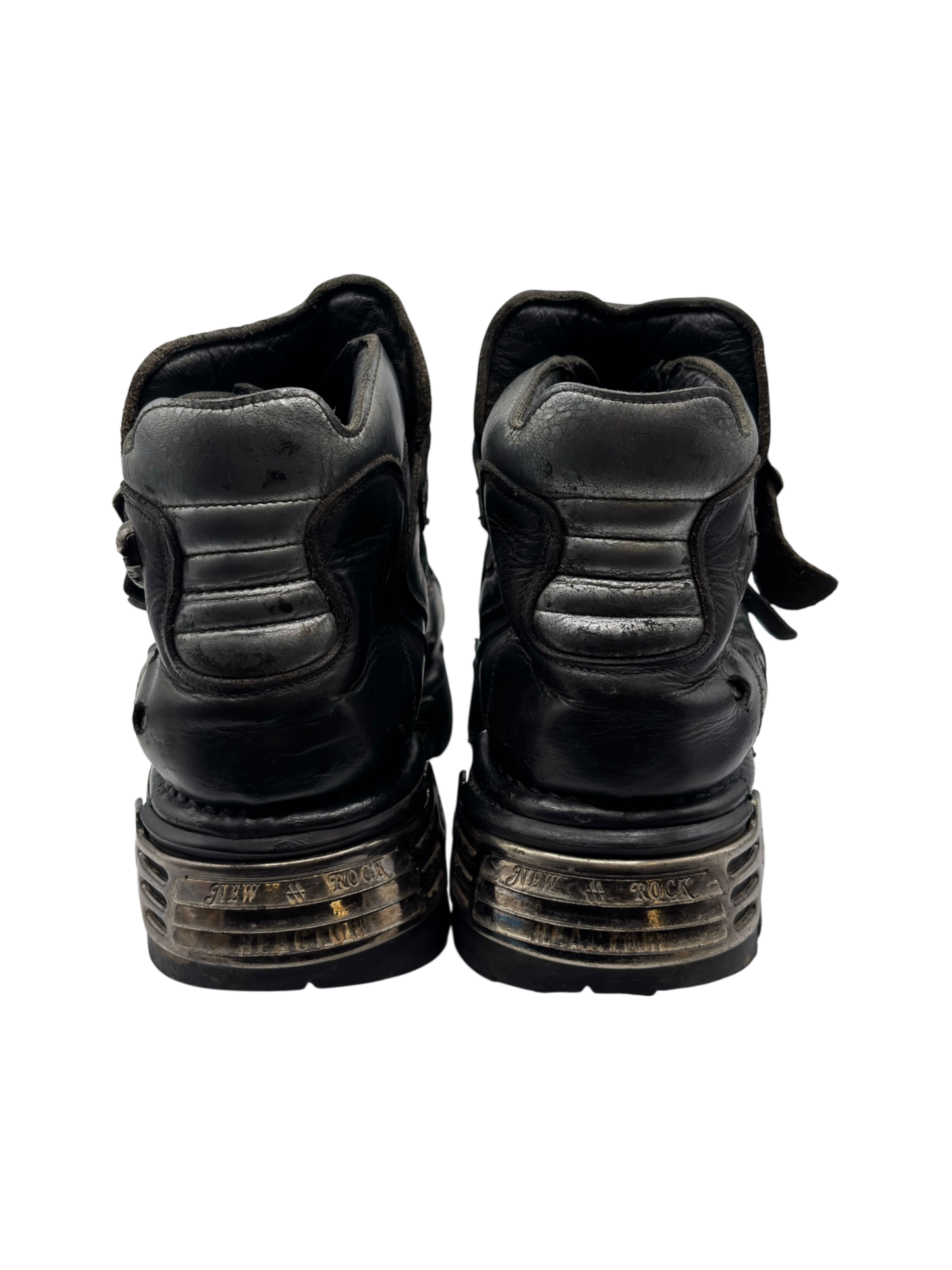 Vintage New Rock buckle grey reactor platform boots size 37