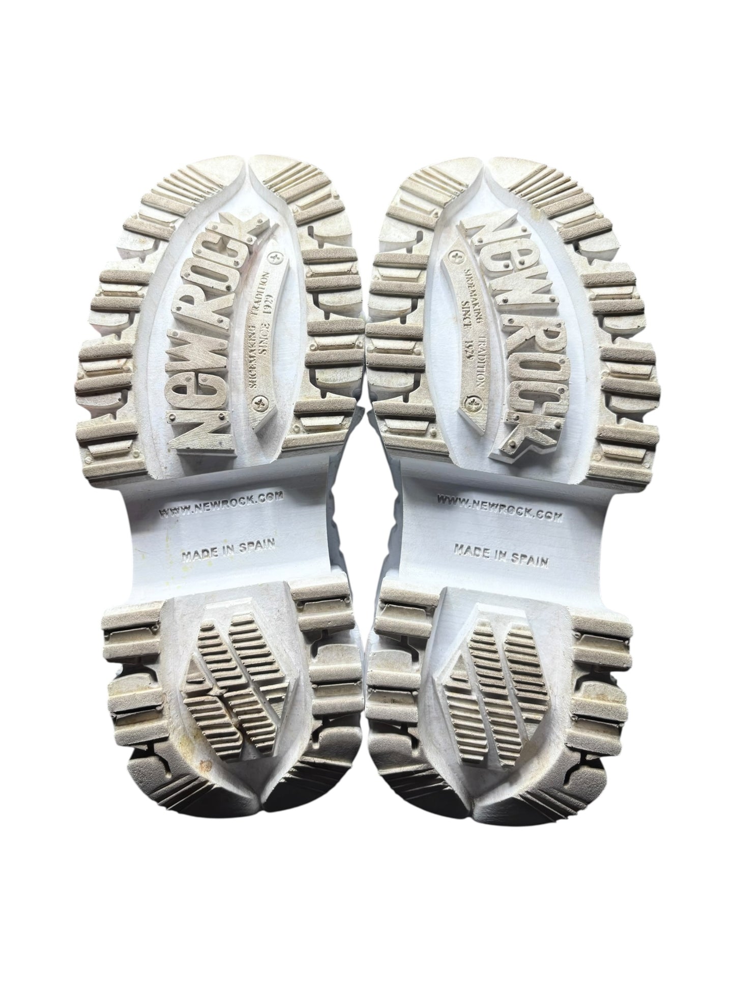 Vintage New Rock white and pink platform boots size 40