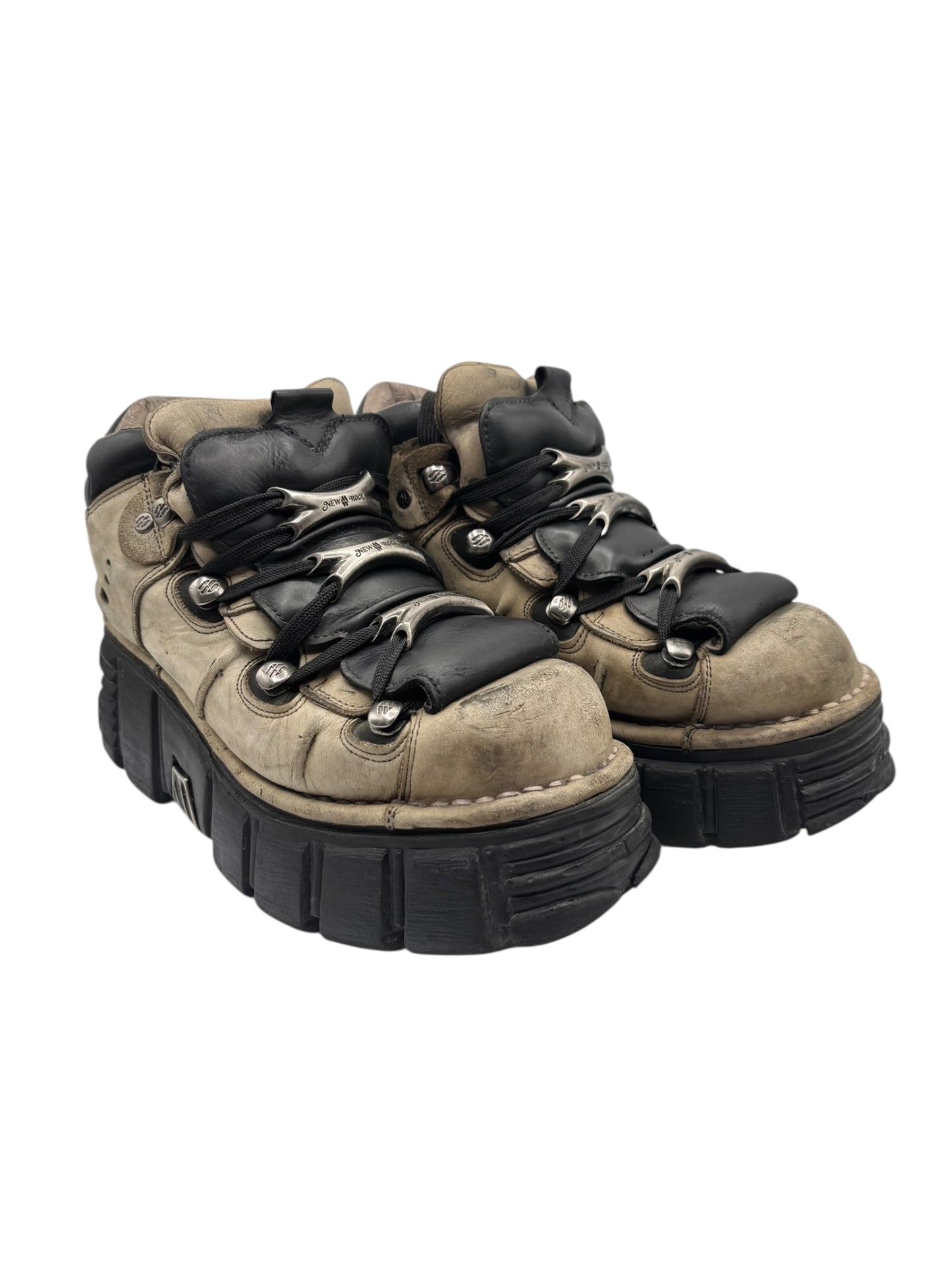 New Rock M-106 grey platform boots size 40