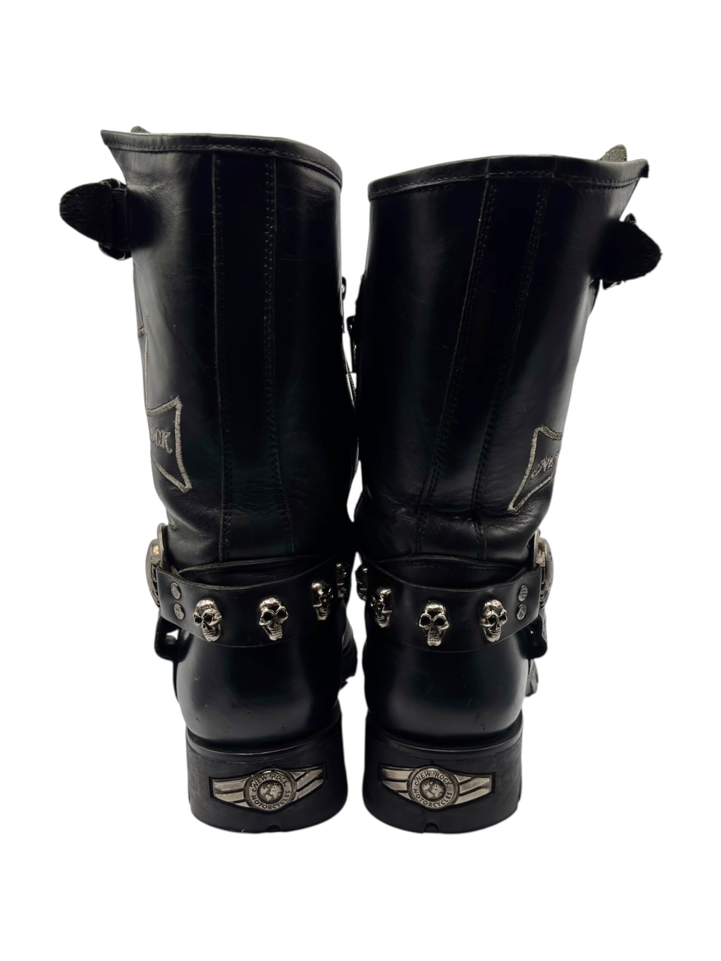 Vintage New Rock leather biker boots size 40