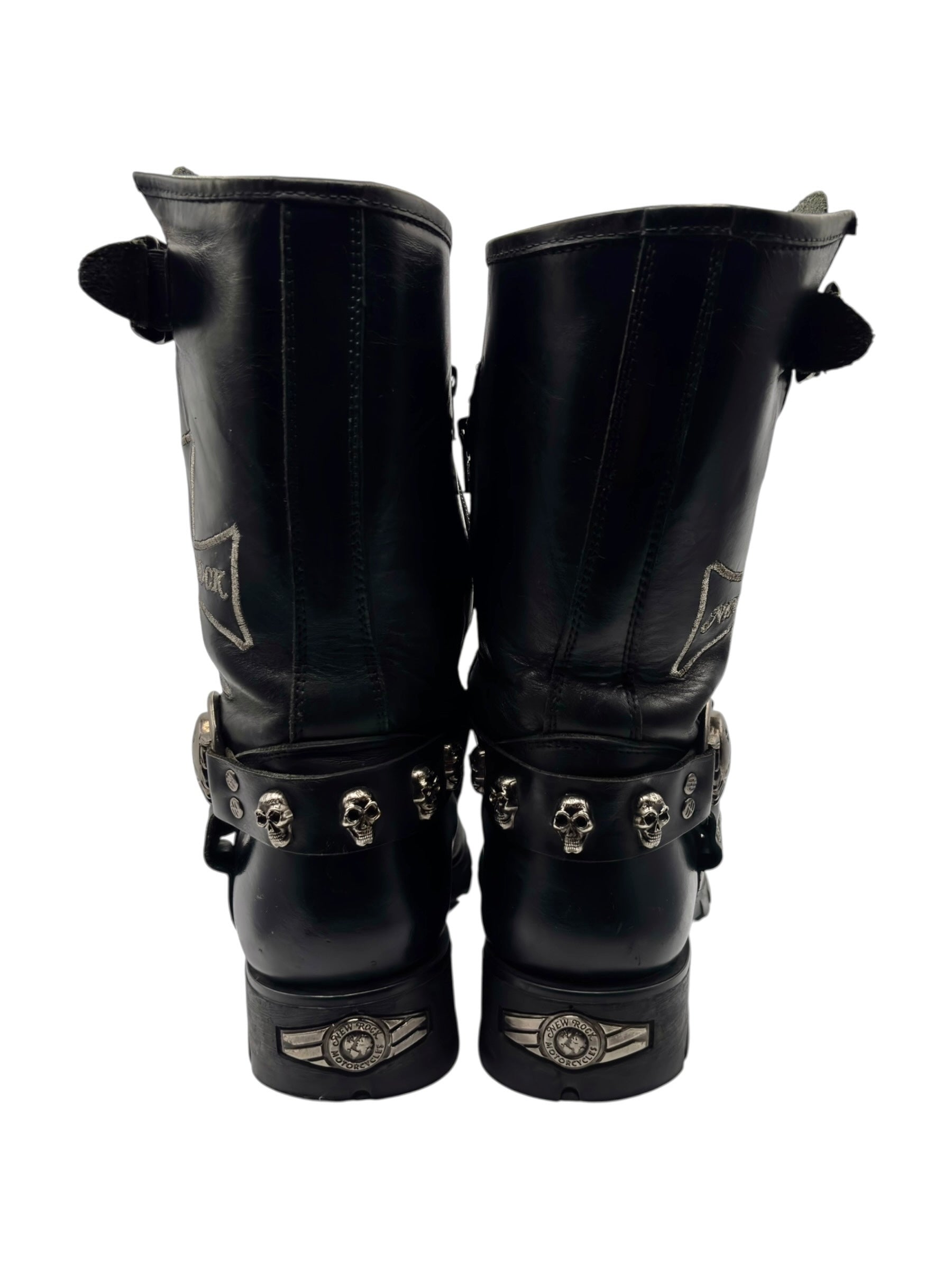 Vintage New Rock leather biker boots size 40