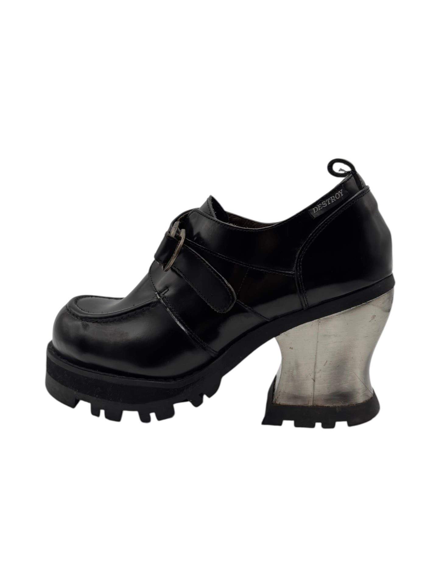 Vintage Destroy buckle loafers