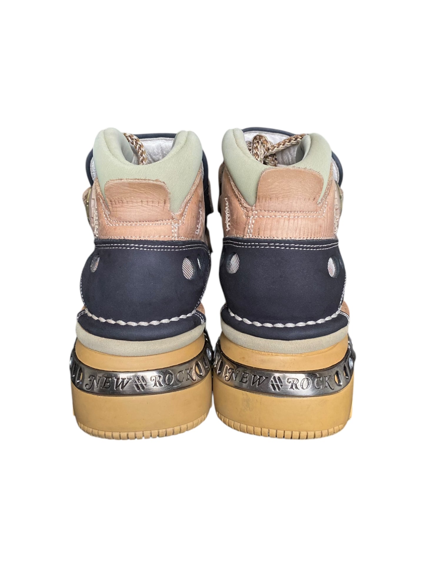 Vintage New Rock beige platform boots size 37