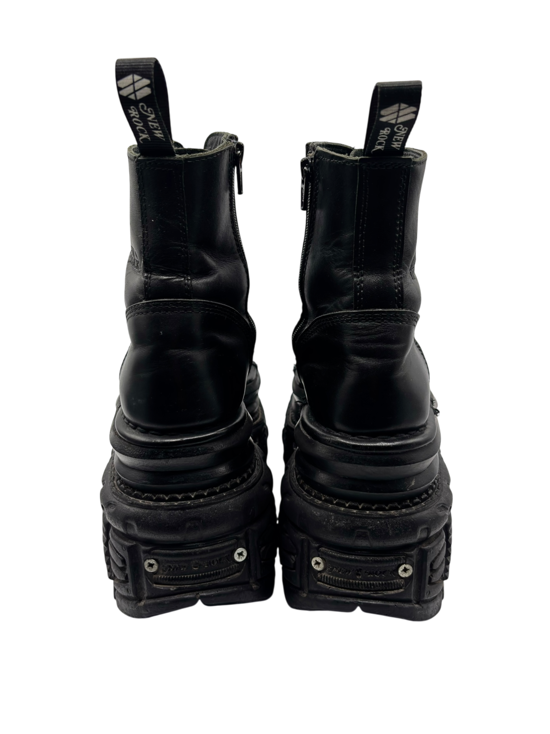 New Rock mega platform techno leather boots size 37