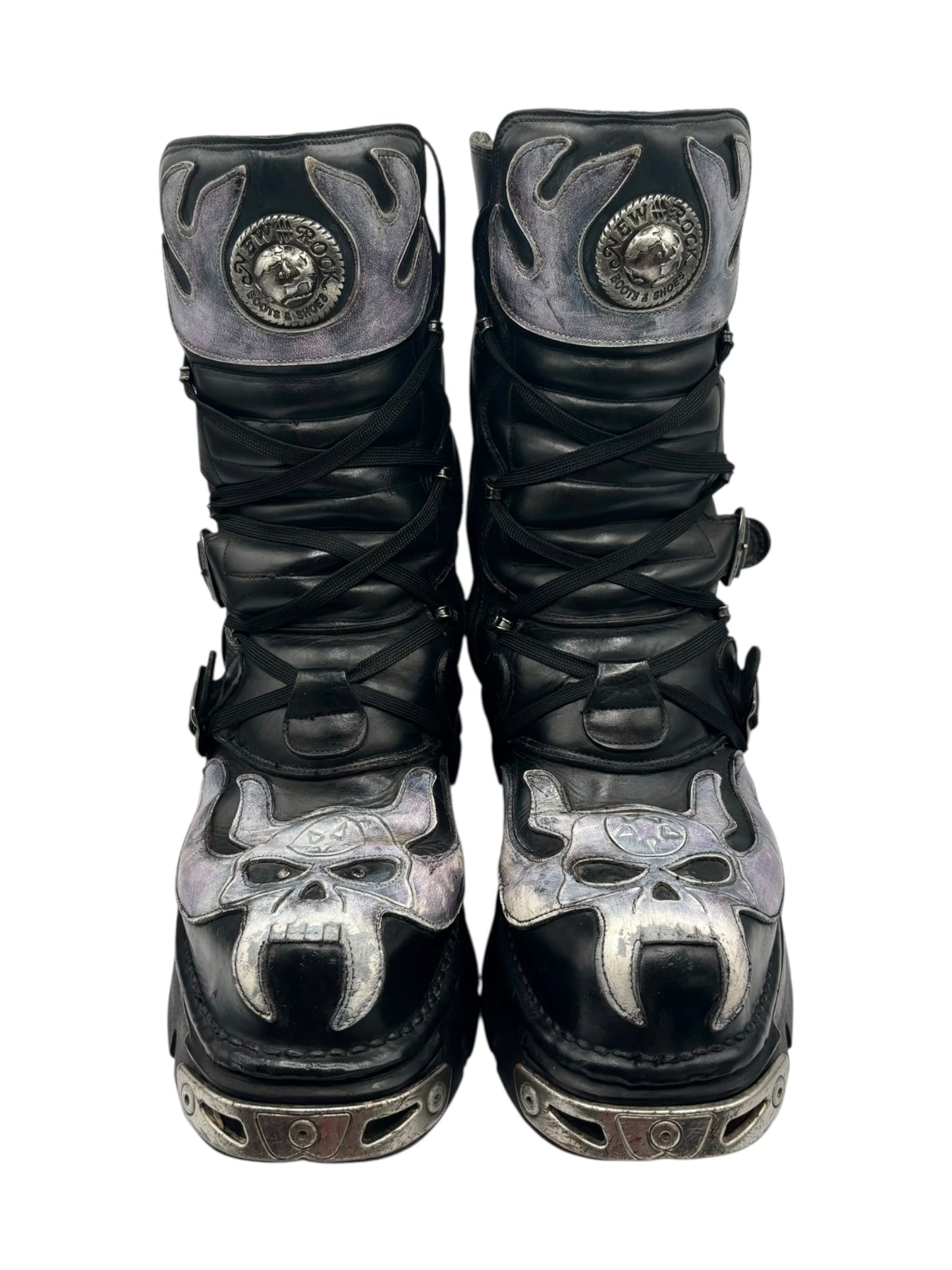 Rare vintage New Rock demon reactor leather boots size 42