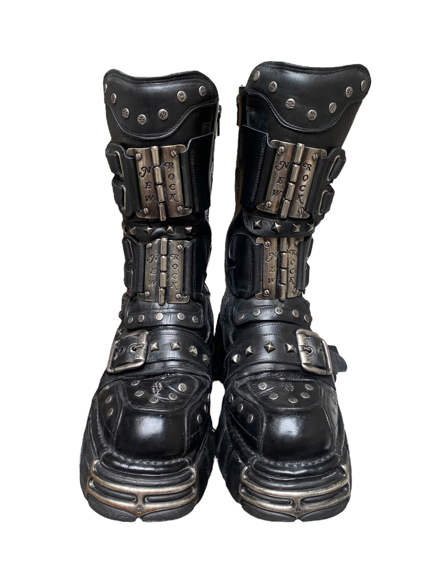 Vintage New Rock studded platform boots size 42
