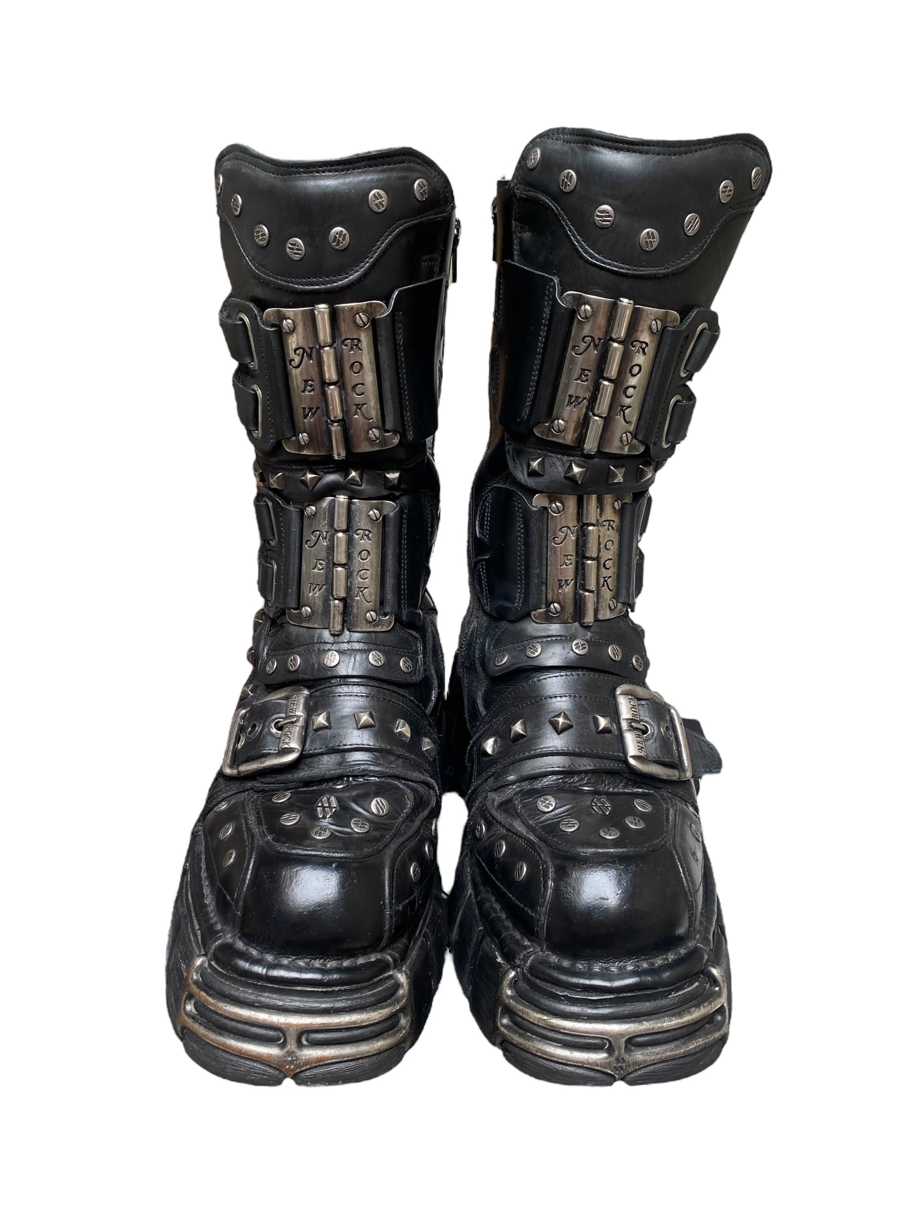 Vintage New Rock studded platform boots size 42