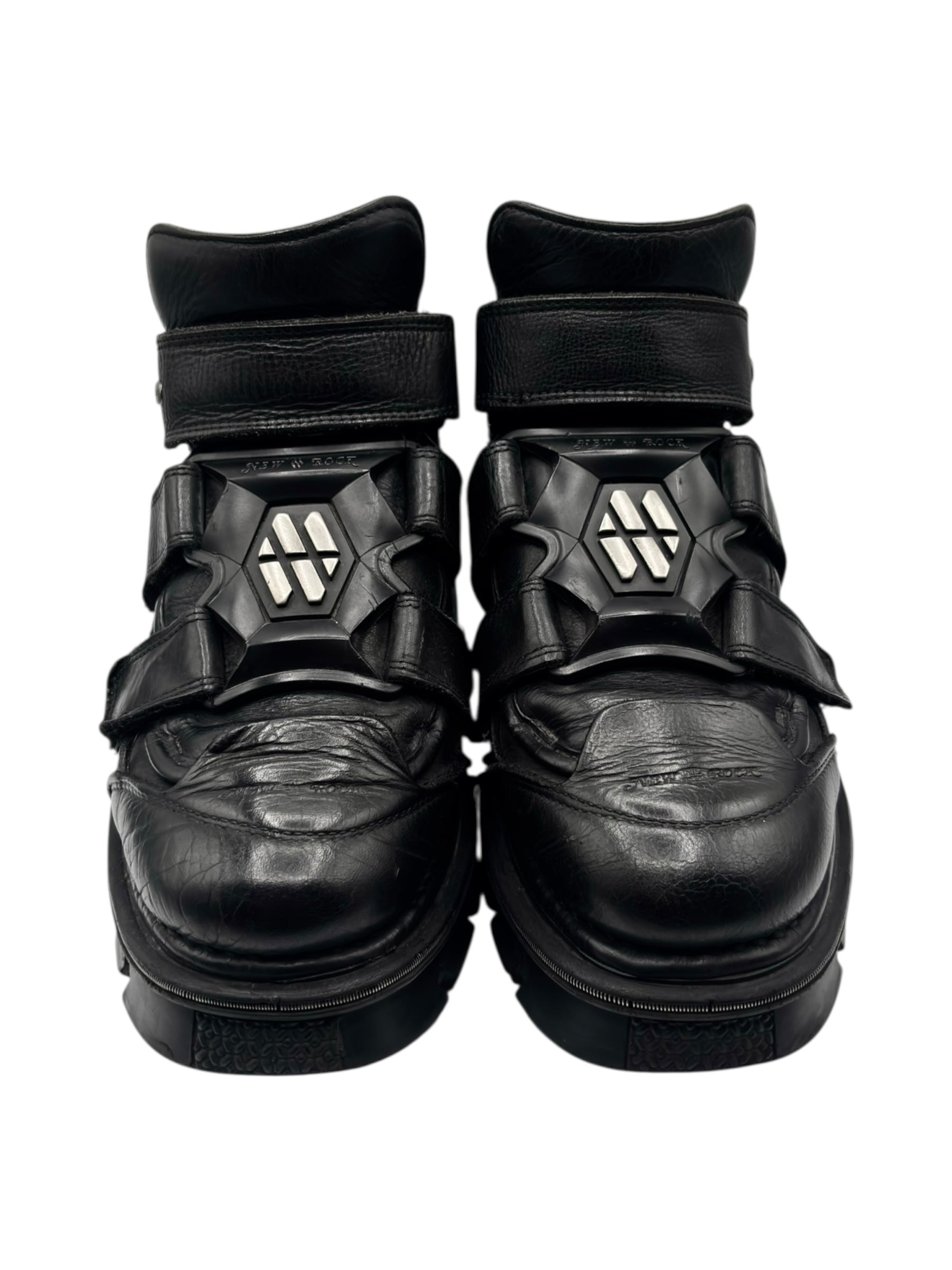 Vintage New Rock M-285 black platform boots size 42