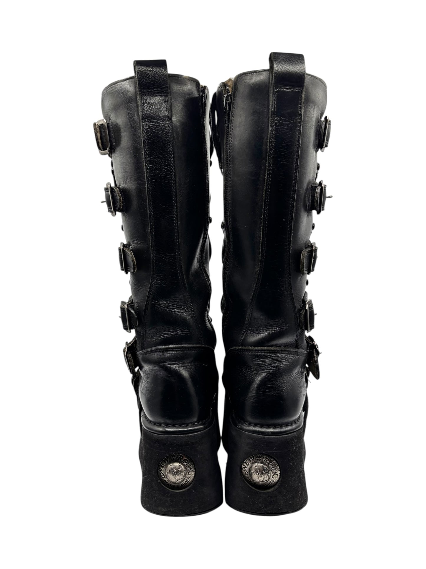 Vintage New Rock knee high neptuno platform boots size 38