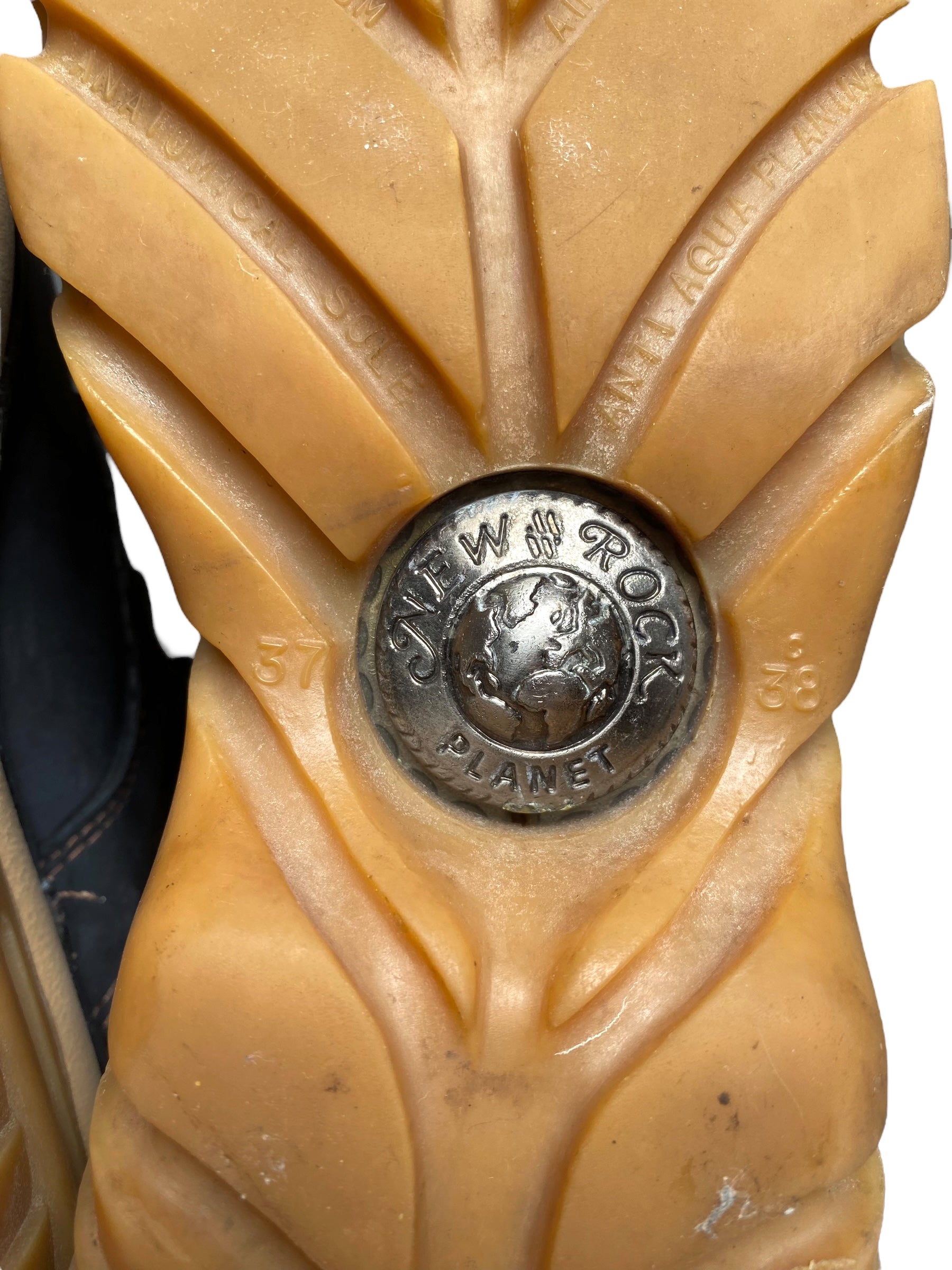 Vintage New Rock platform leather boots size 38