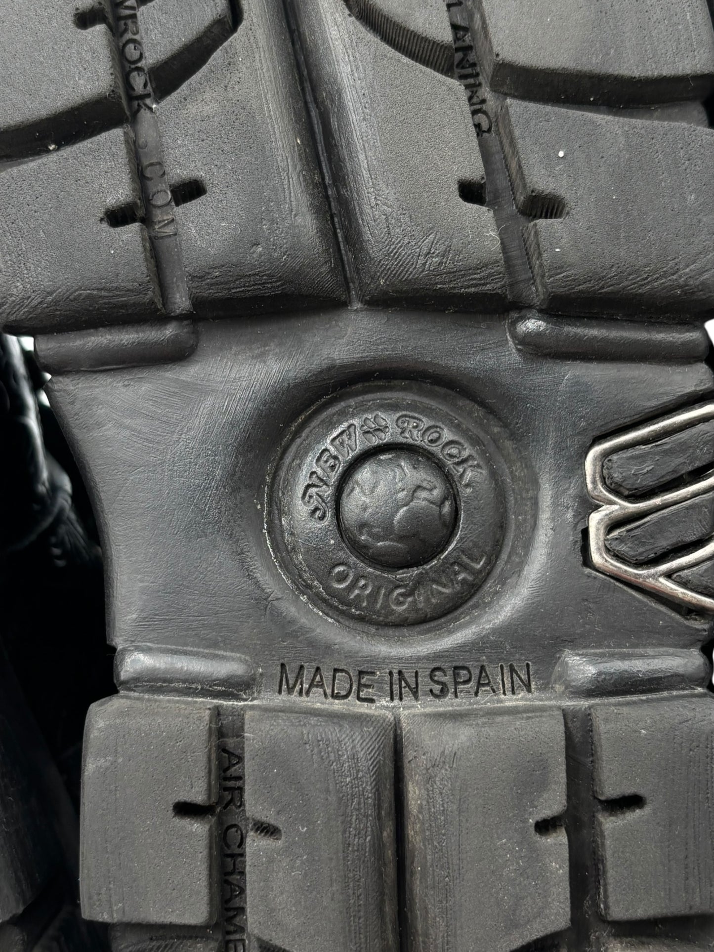 Rare vintage New Rock blue patterned M106 platform boots size 38