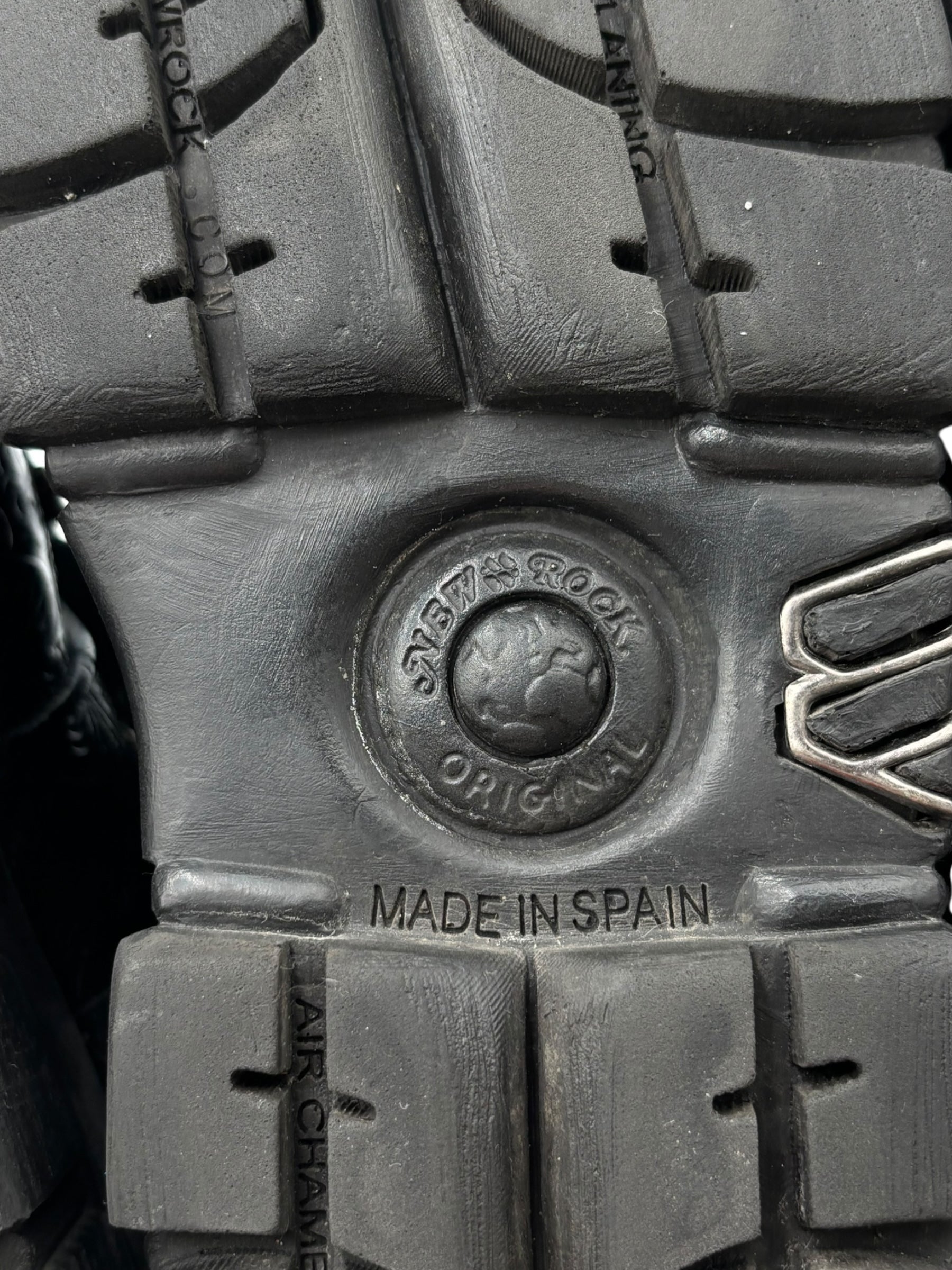 Rare vintage New Rock blue patterned M106 platform boots size 38