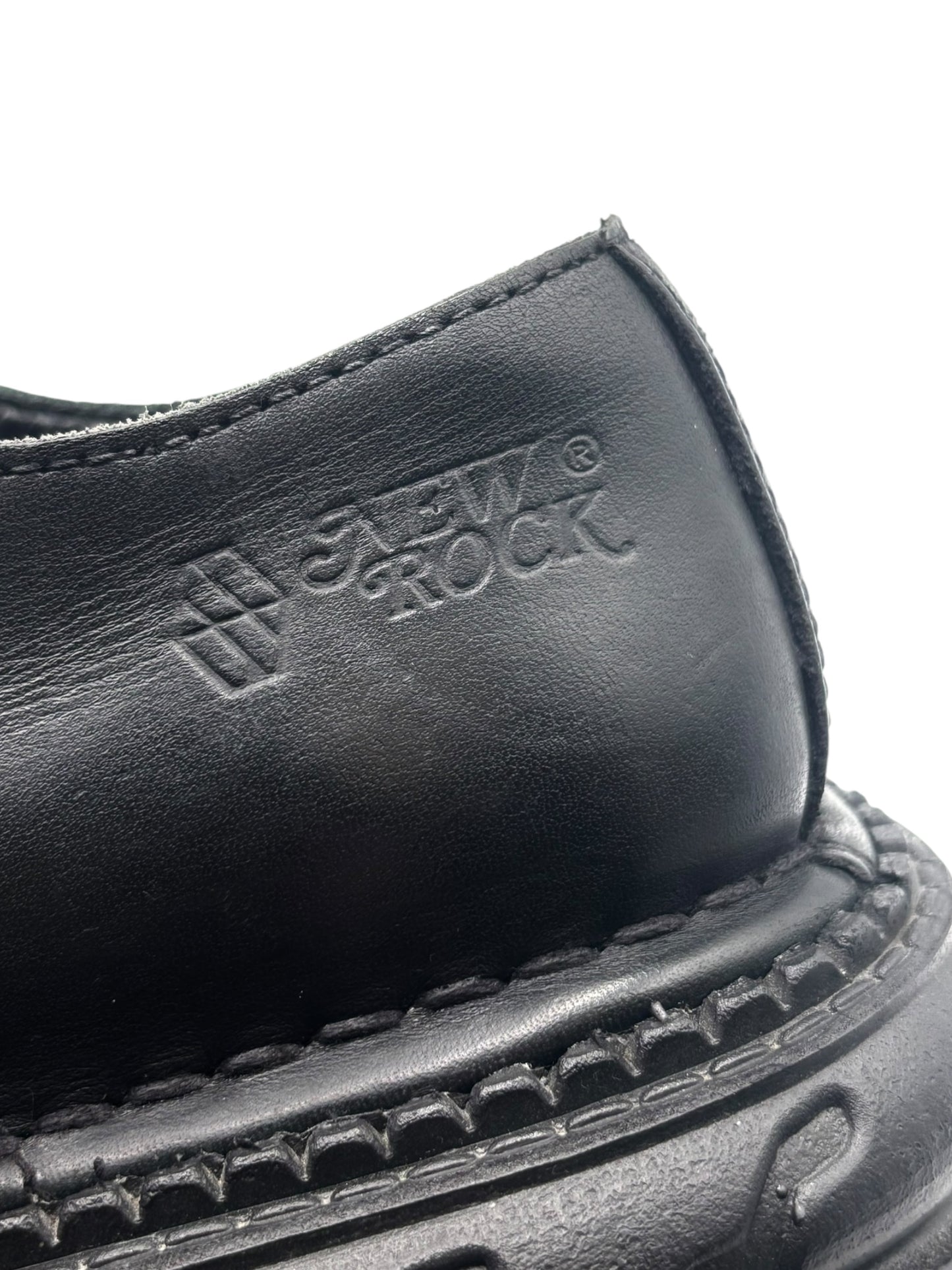 Vintage New Rock techno leather platform boots size 43