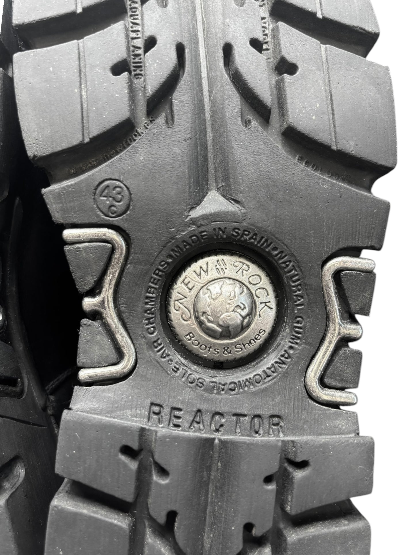 Vintage New Rock techno leather platform boots size 43