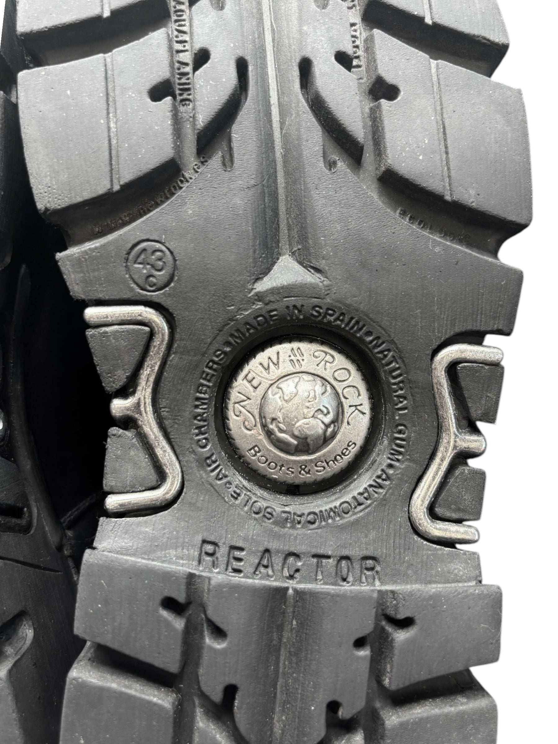 Vintage New Rock techno leather platform boots size 43