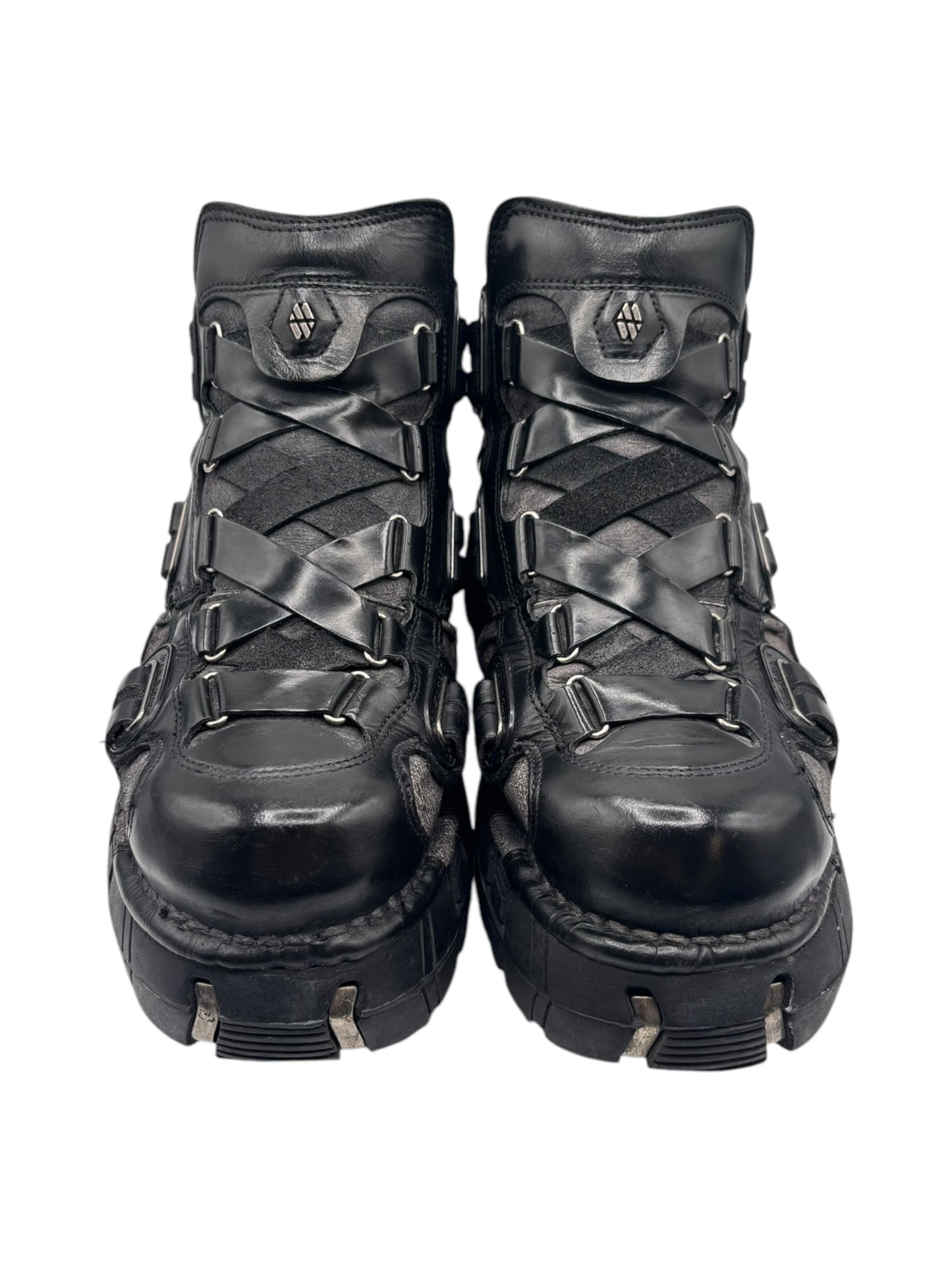 RARE vintage New Rock techno platform boots size 43