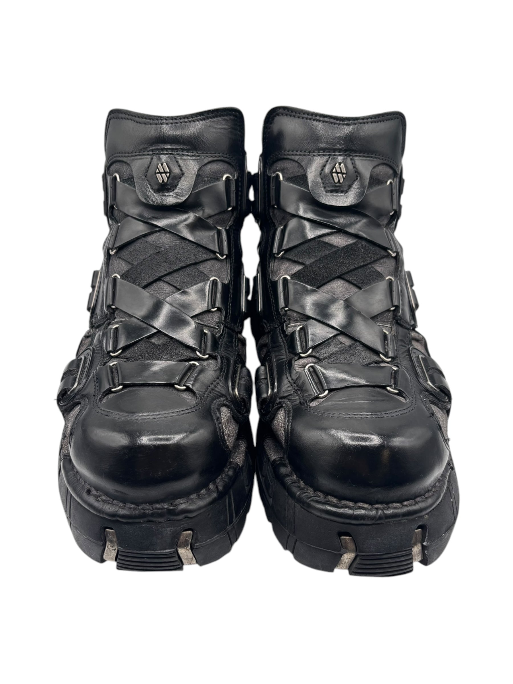 RARE vintage New Rock techno platform boots size 43