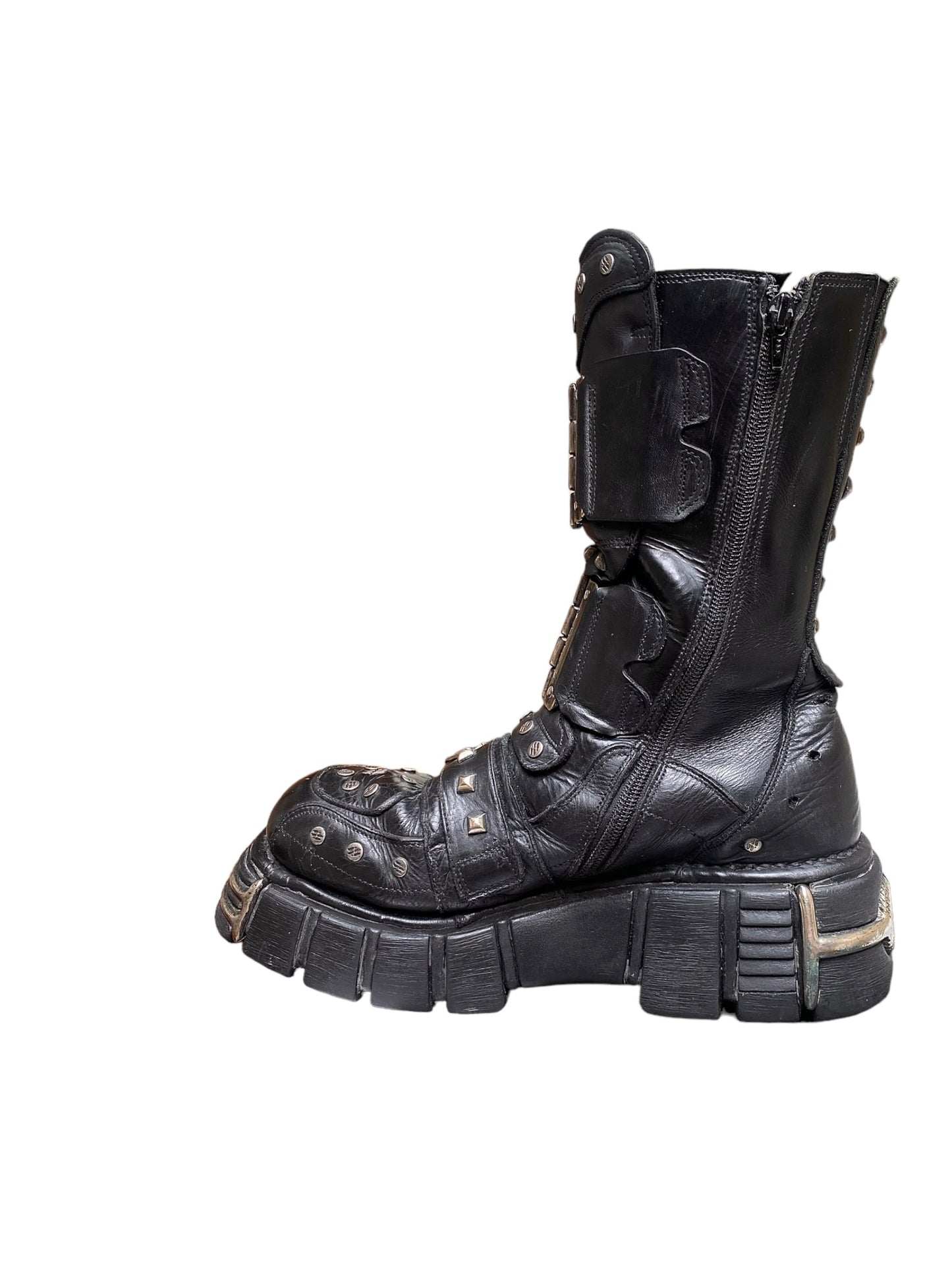 Vintage New Rock studded platform boots size 42