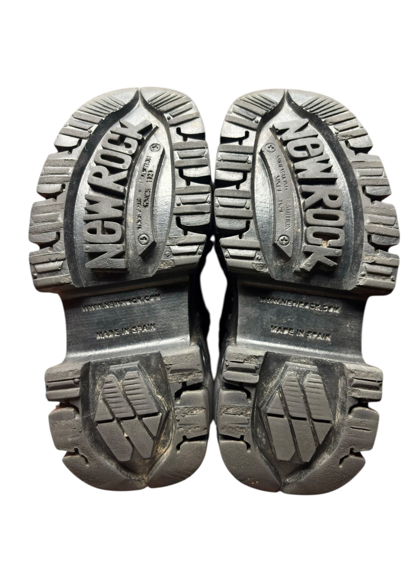 New Rock techno lace-up leather platform boots size 36