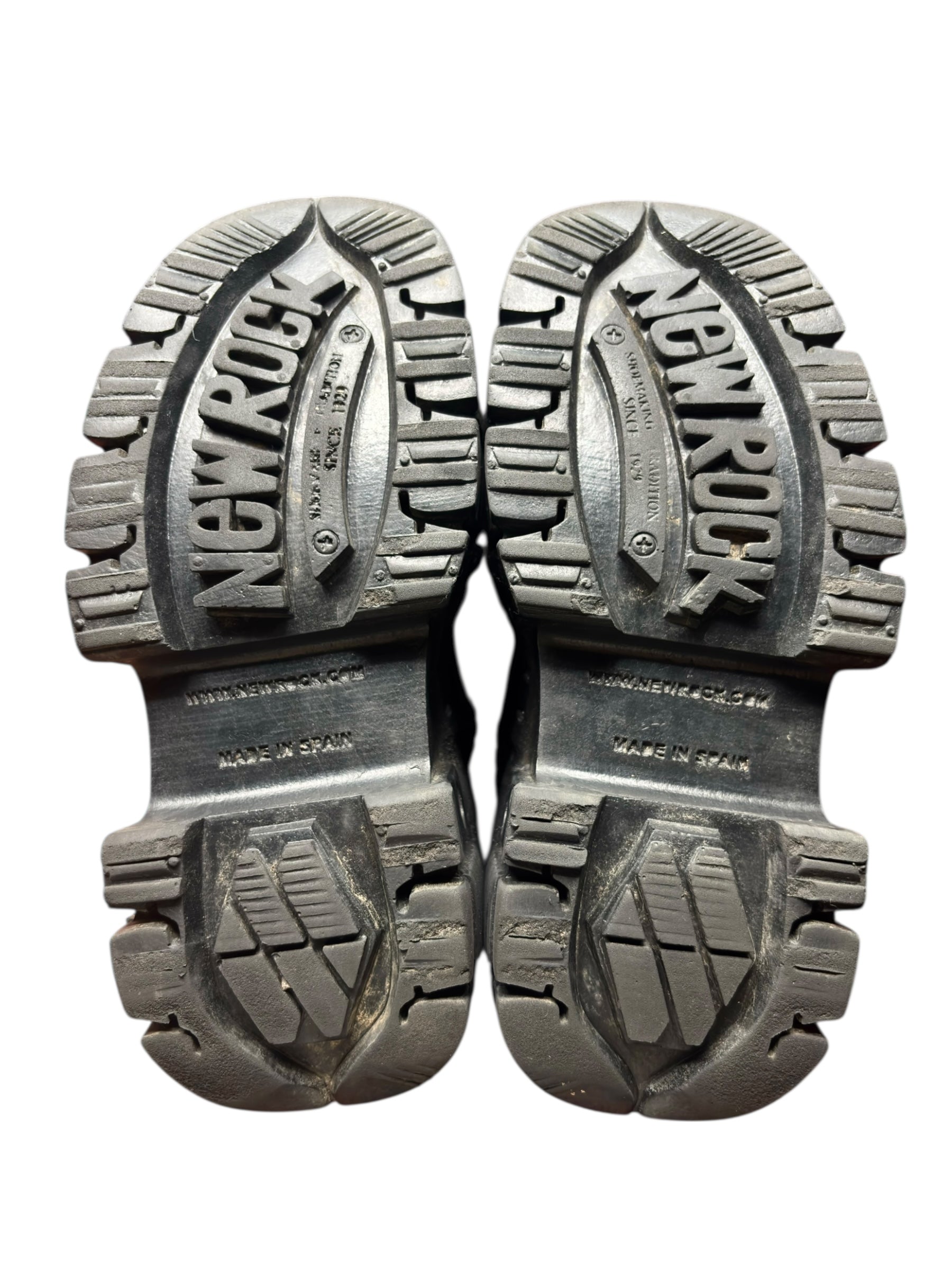 New Rock techno lace-up leather platform boots size 36