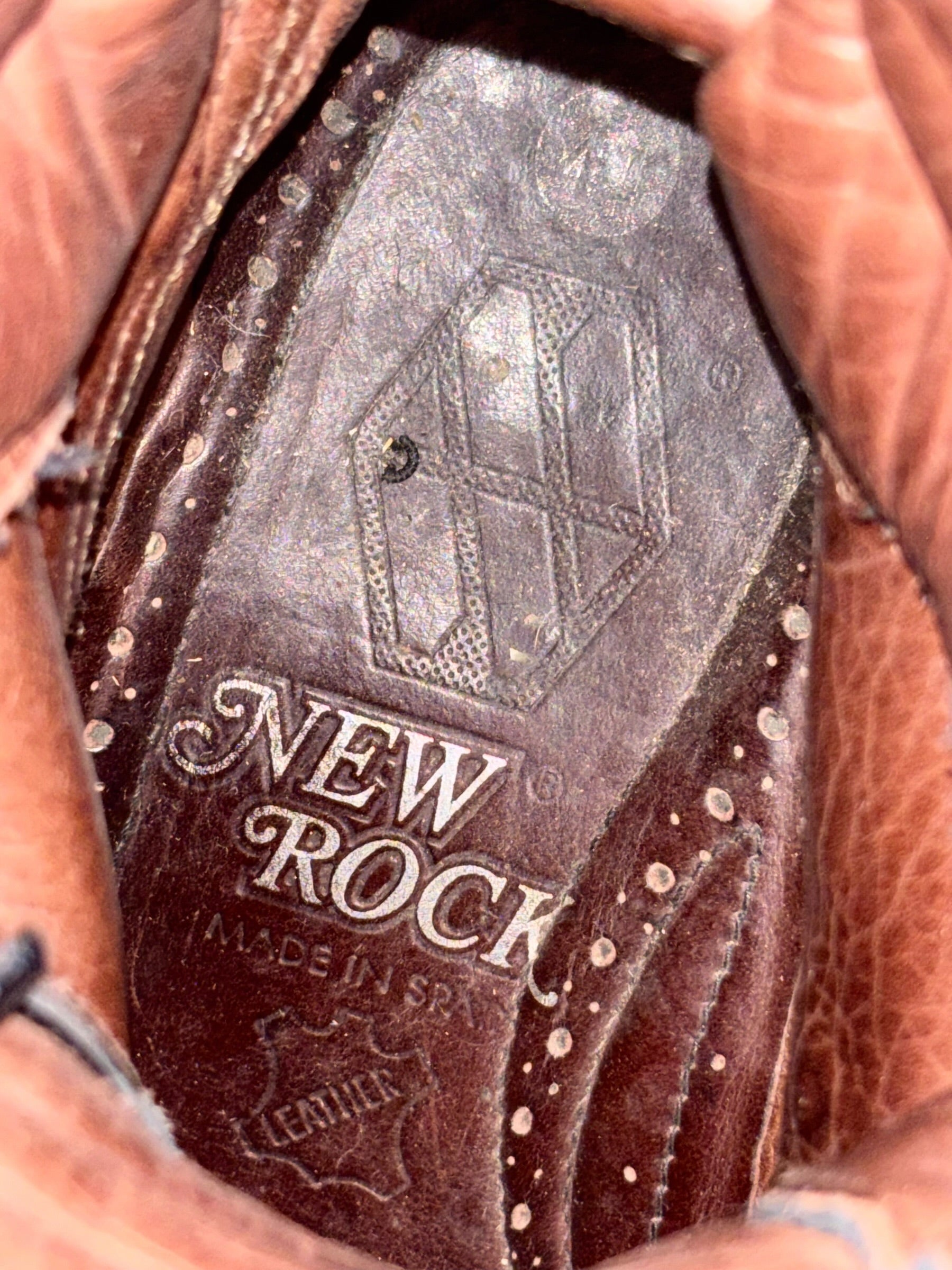 Vintage New Rock knee high reactor leather boots size 41