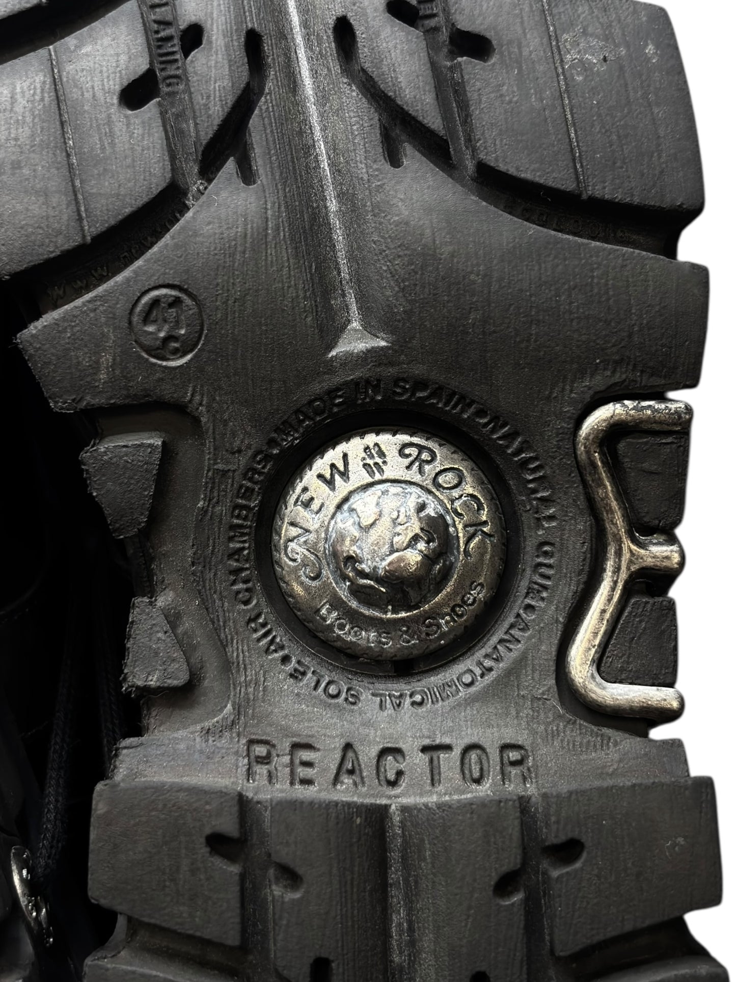 Vintage New Rock knee high reactor leather boots size 41