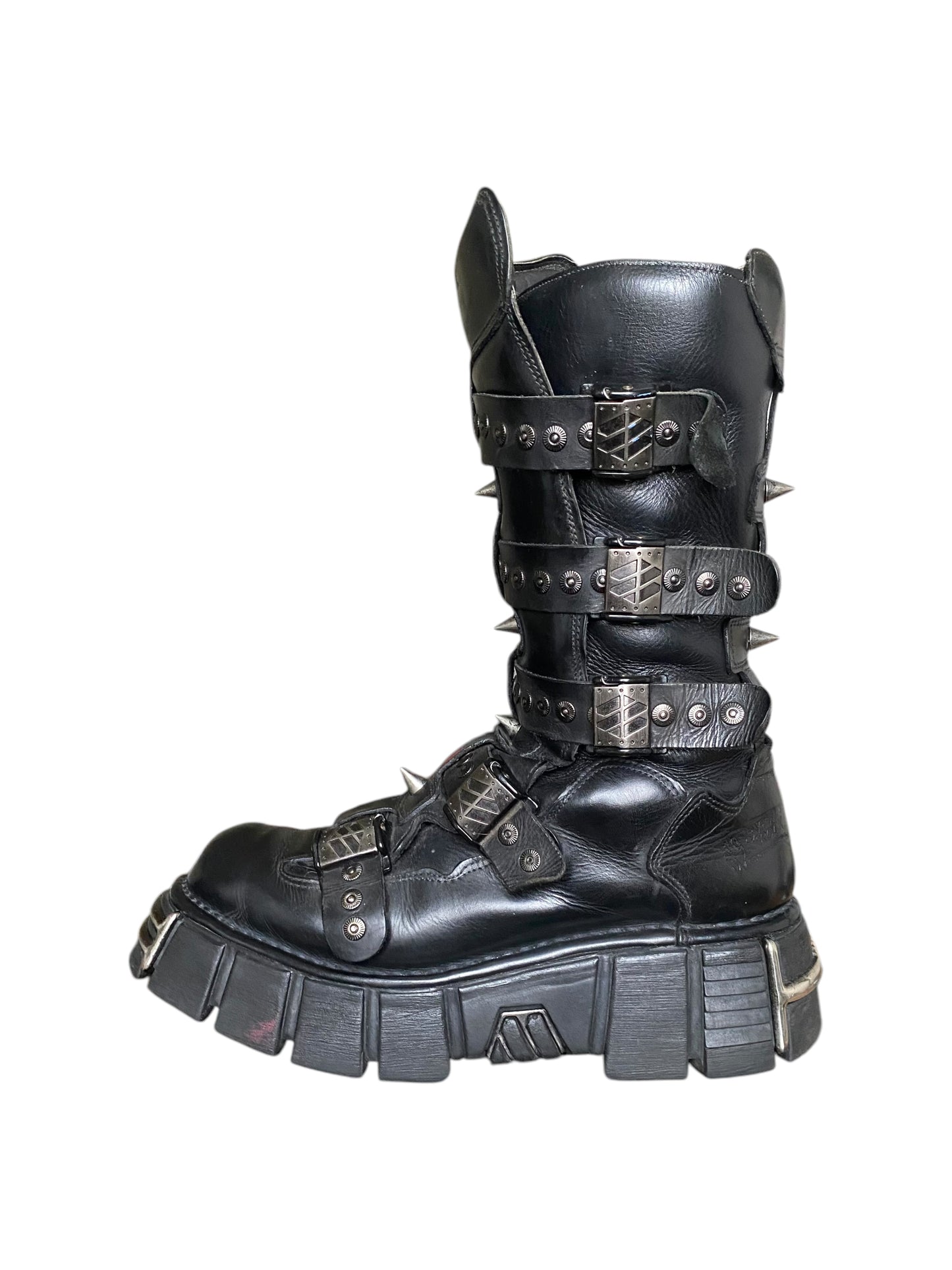 Vintage New Rock studded platform boots size 46