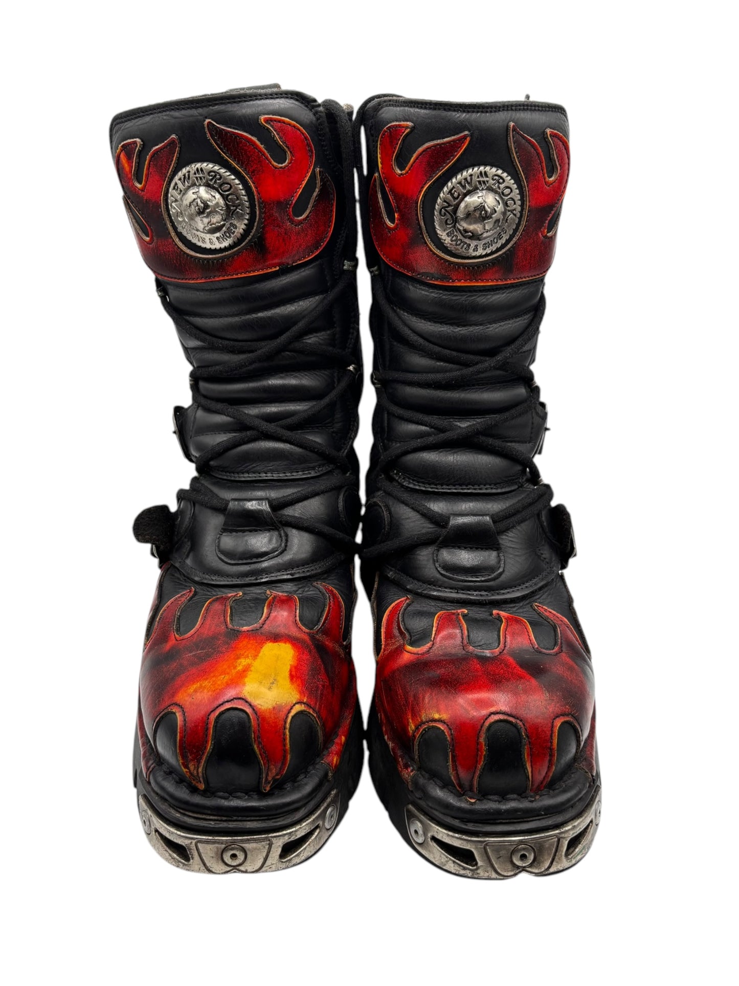 Vintage New Rock flame reactor boots size 43