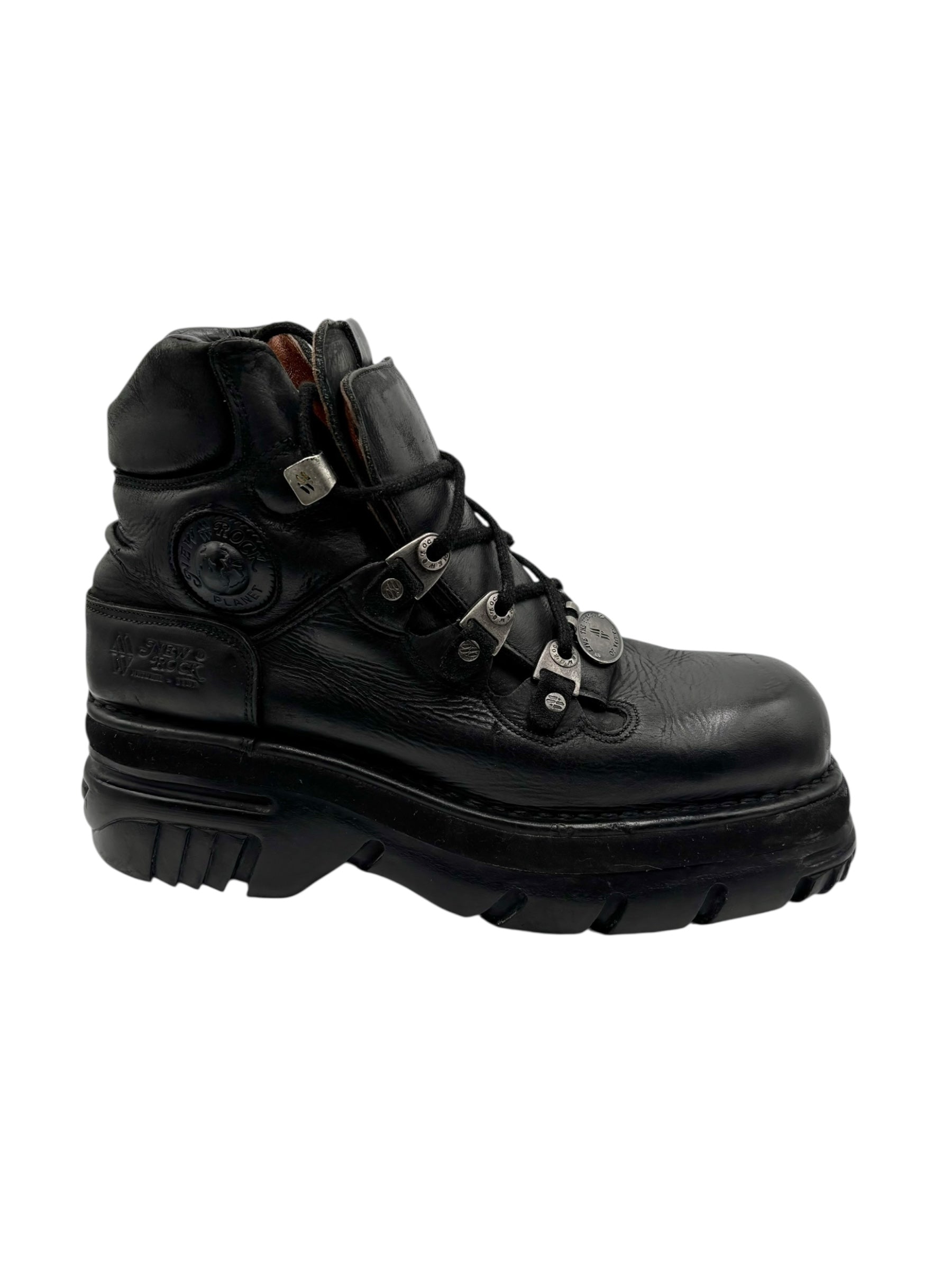 Vintage New Rock lace-up ankle boots size 44