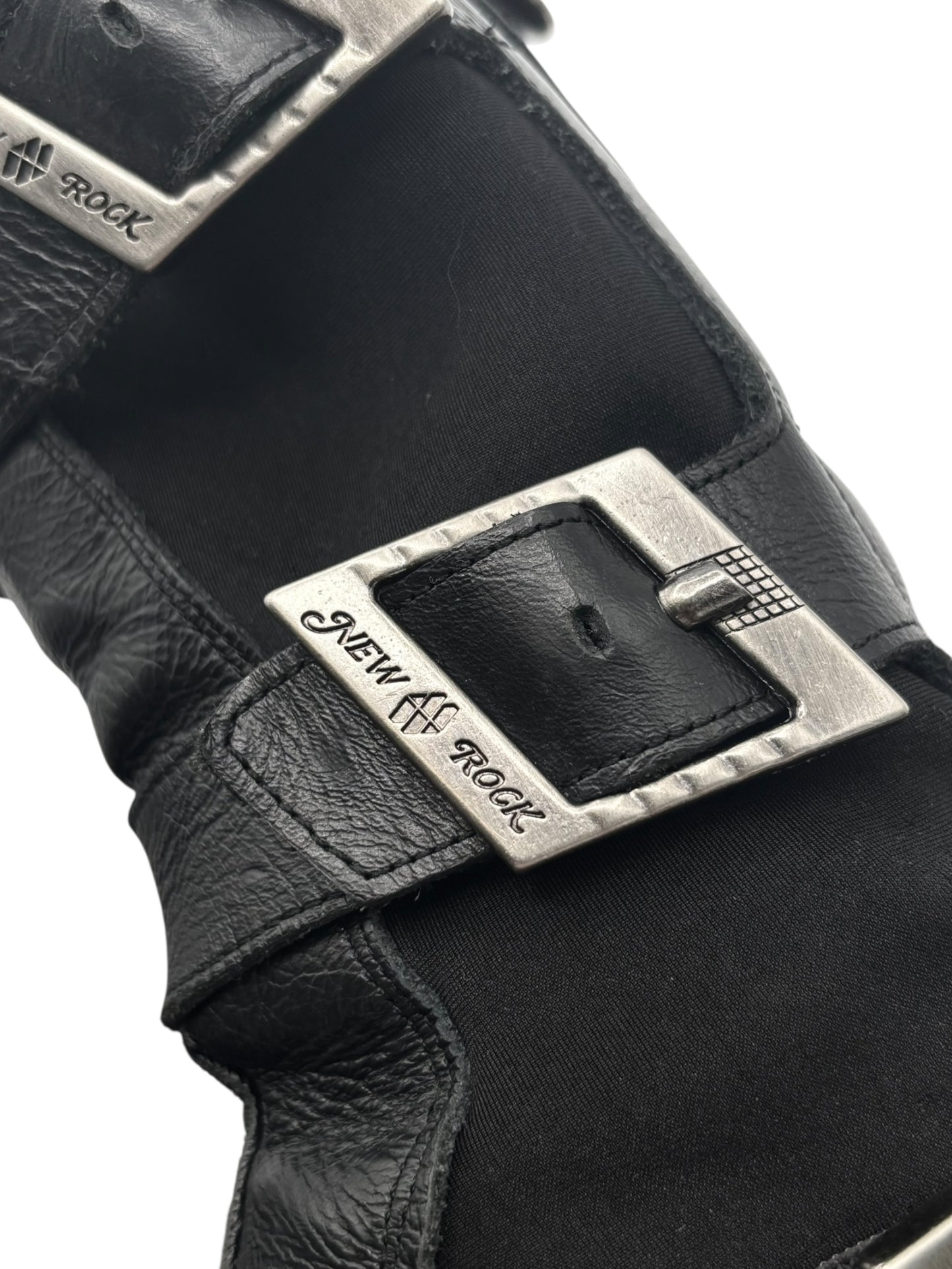 Vintage New Rock pointy biker heels size 40