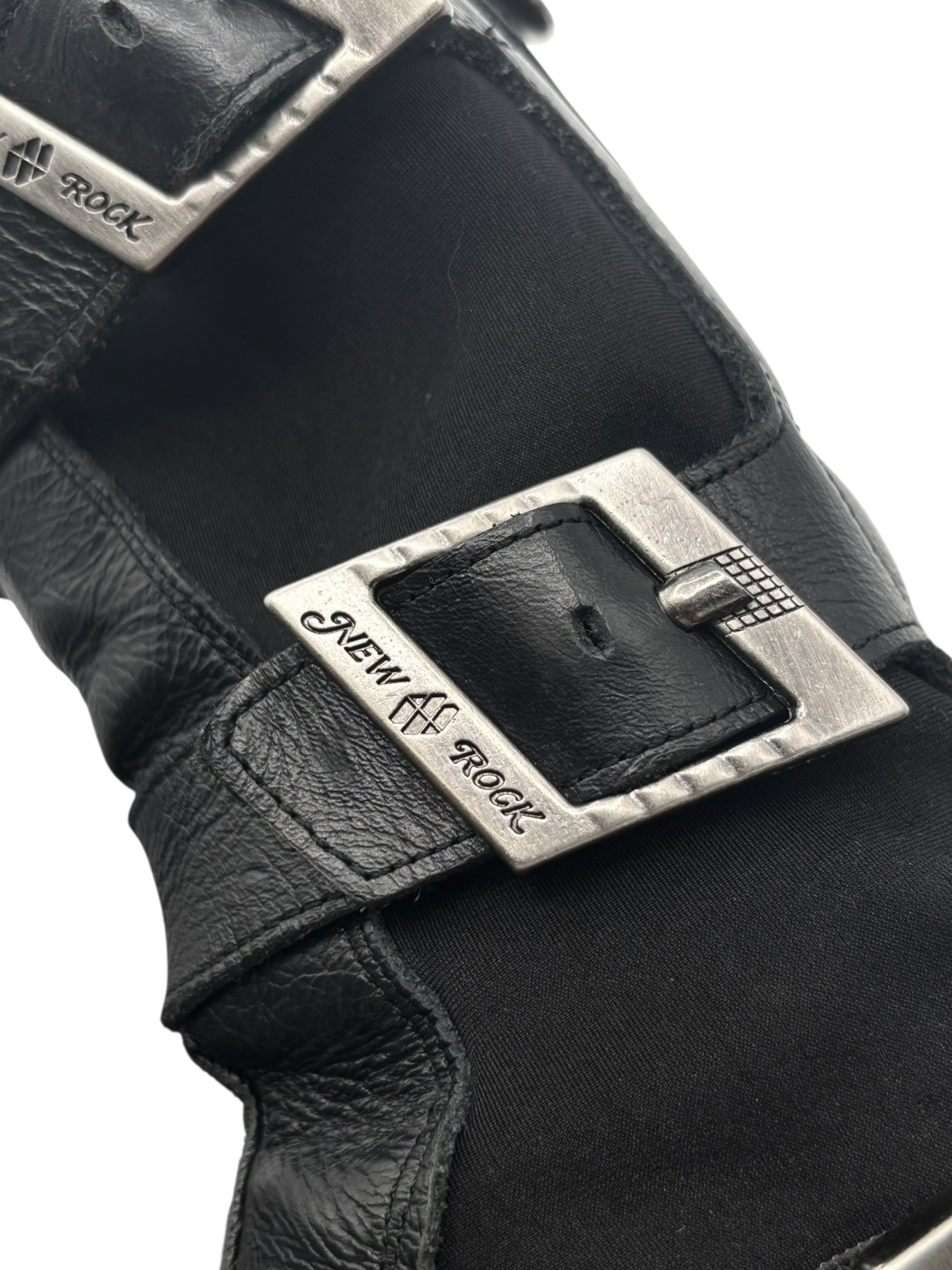 Vintage New Rock pointy biker heels size 40