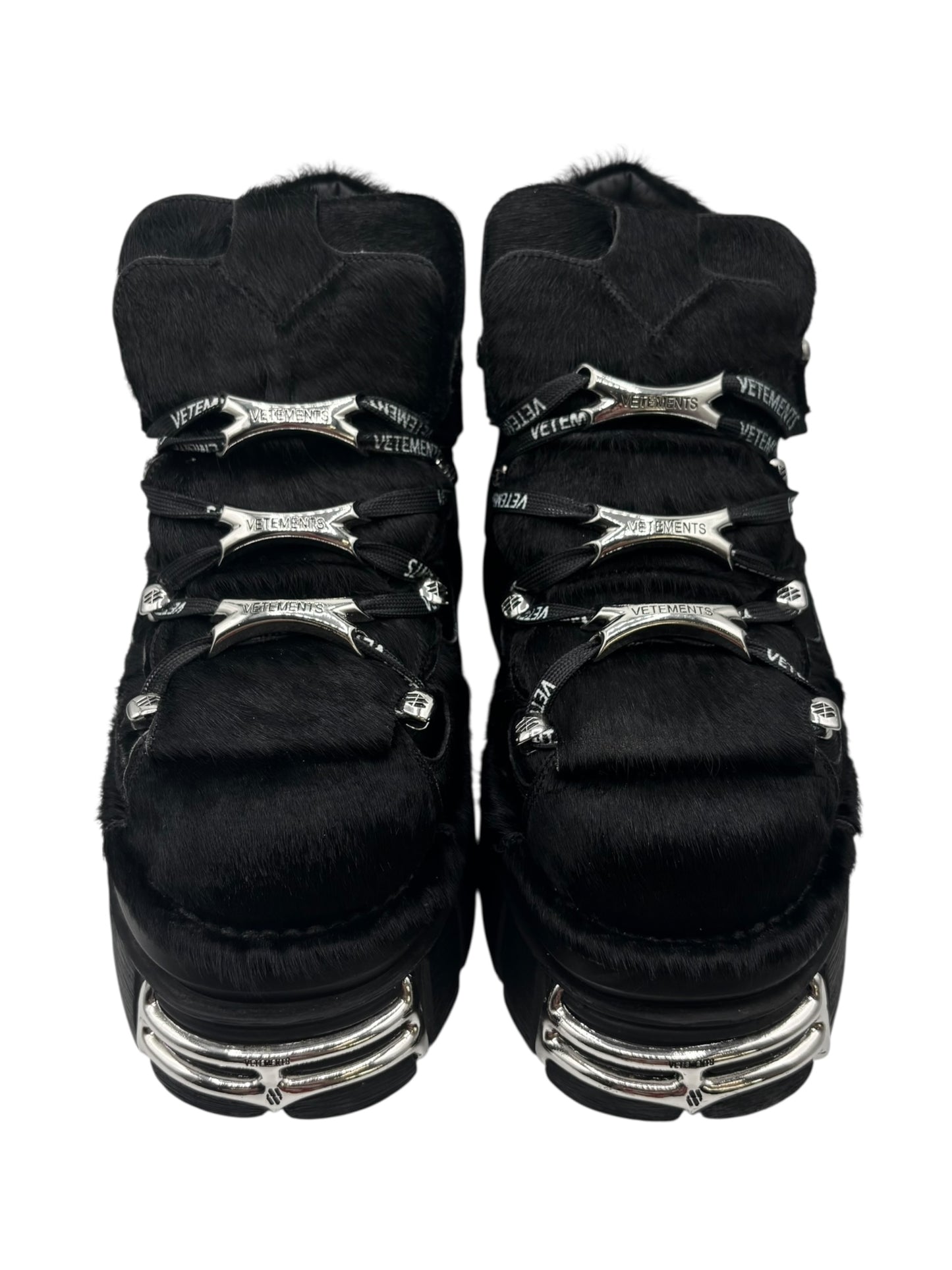 New Rock x Vetements M-106 fur platform boots size 44