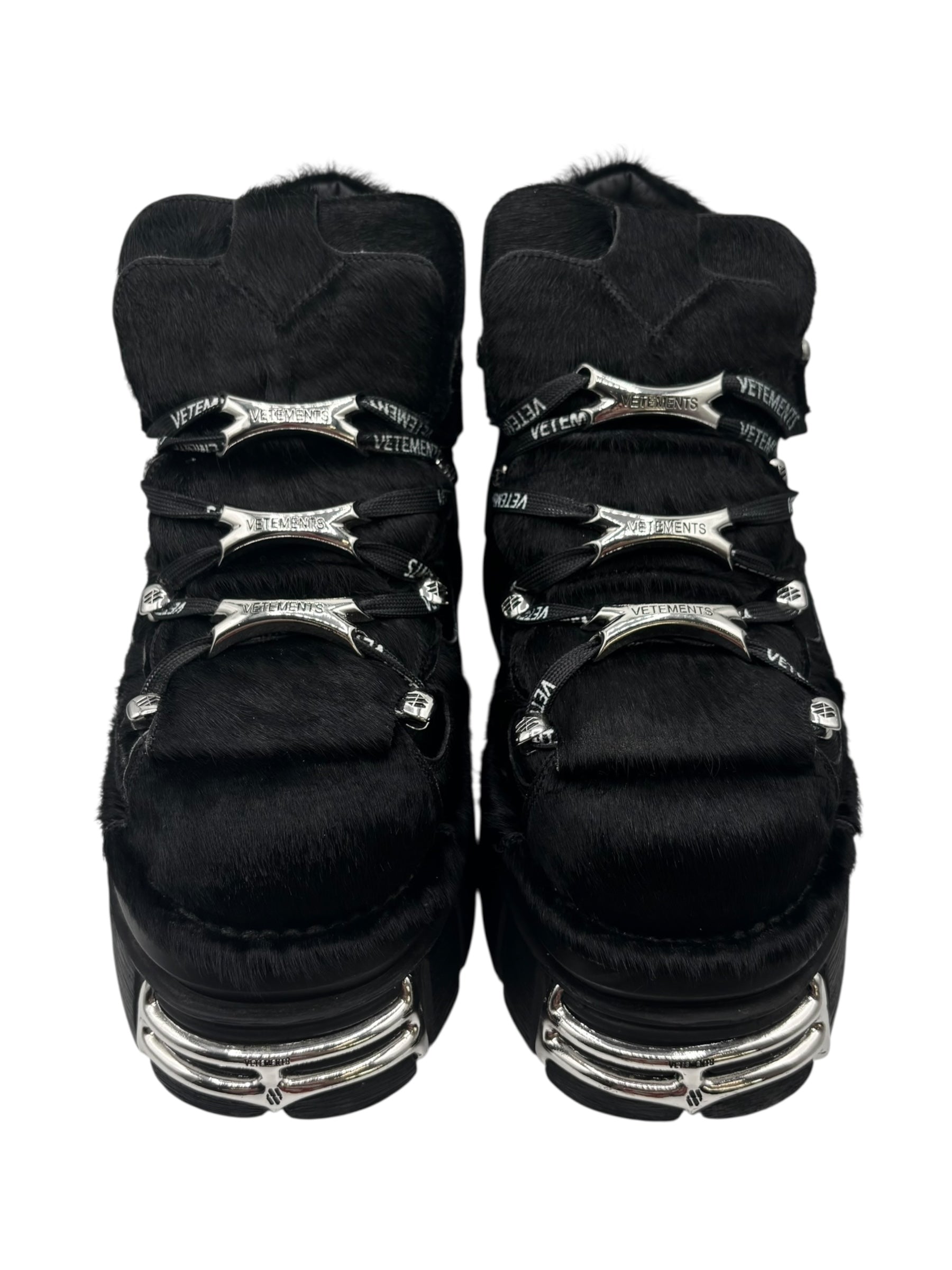 New Rock x Vetements M-106 fur platform boots size 44