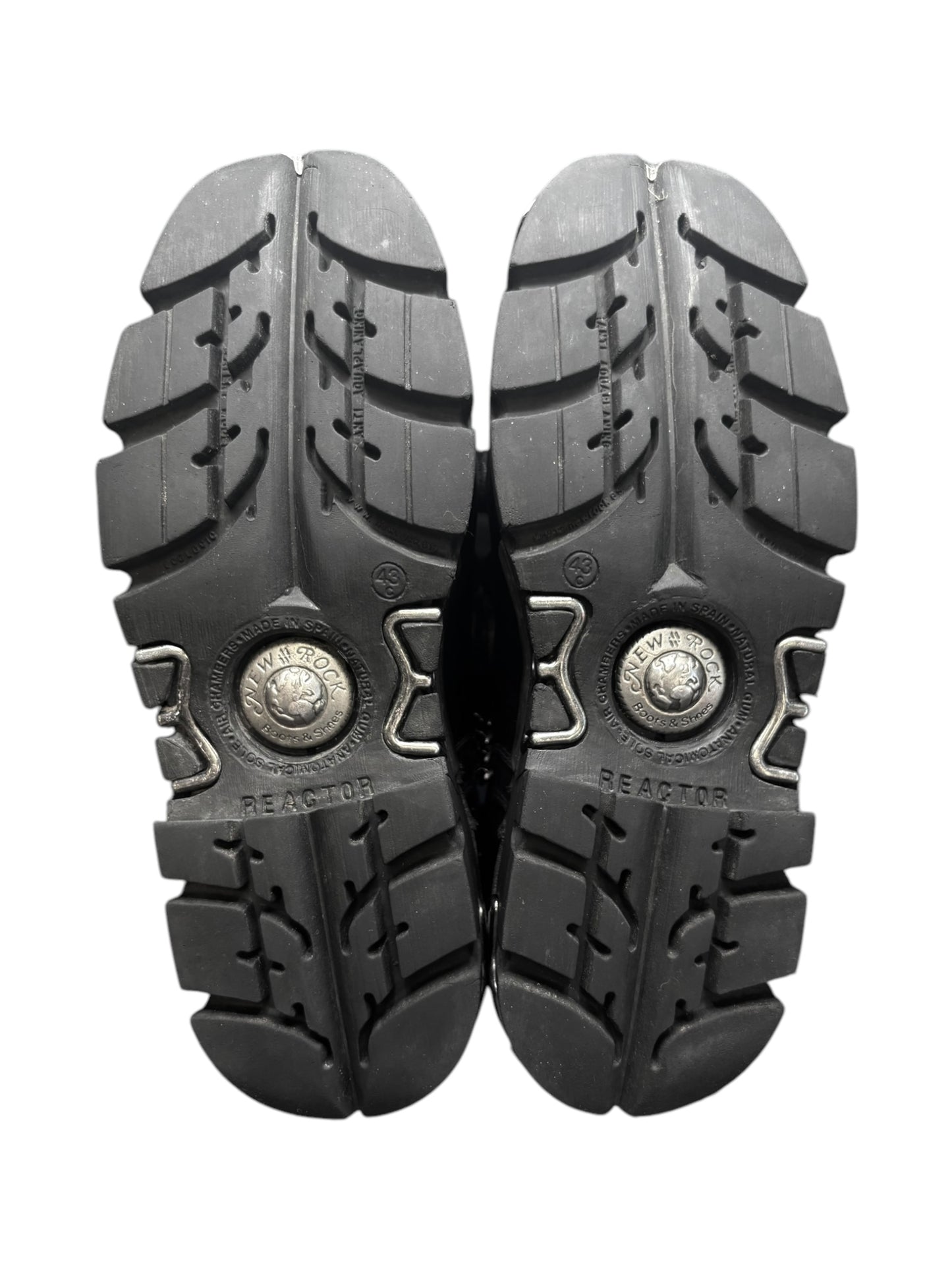 Vintage New Rock techno leather platform boots size 43