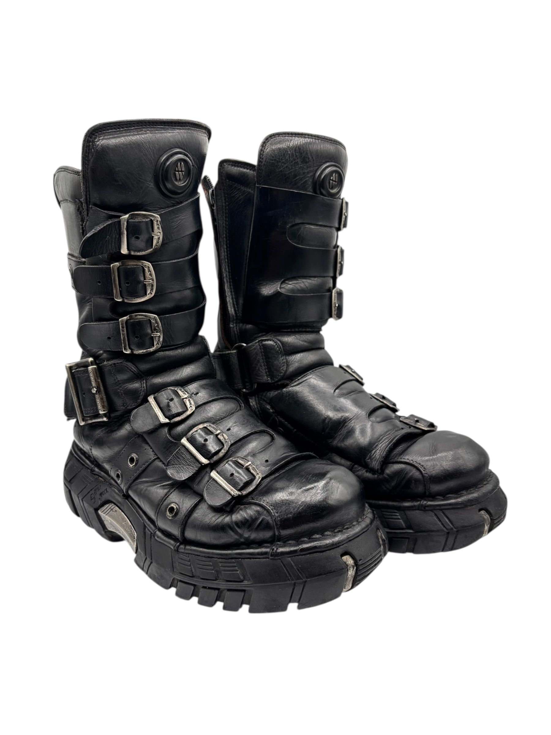 RARE vintage New Rock techno platform boots size 42