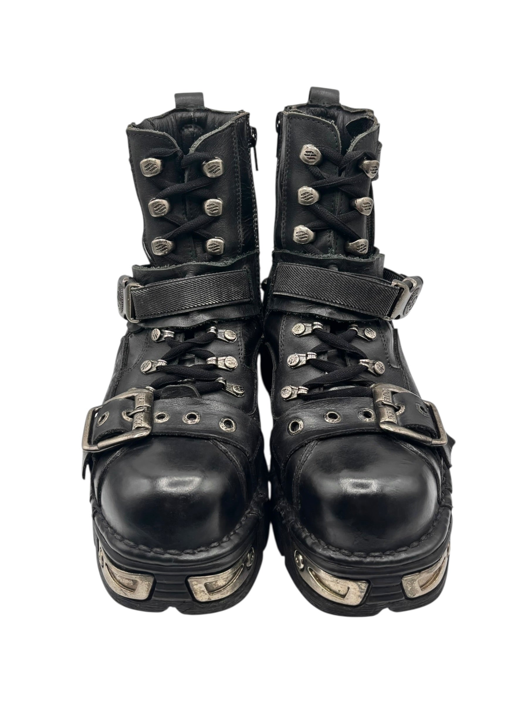 RARE vintage New Rock techno platform boots size 41