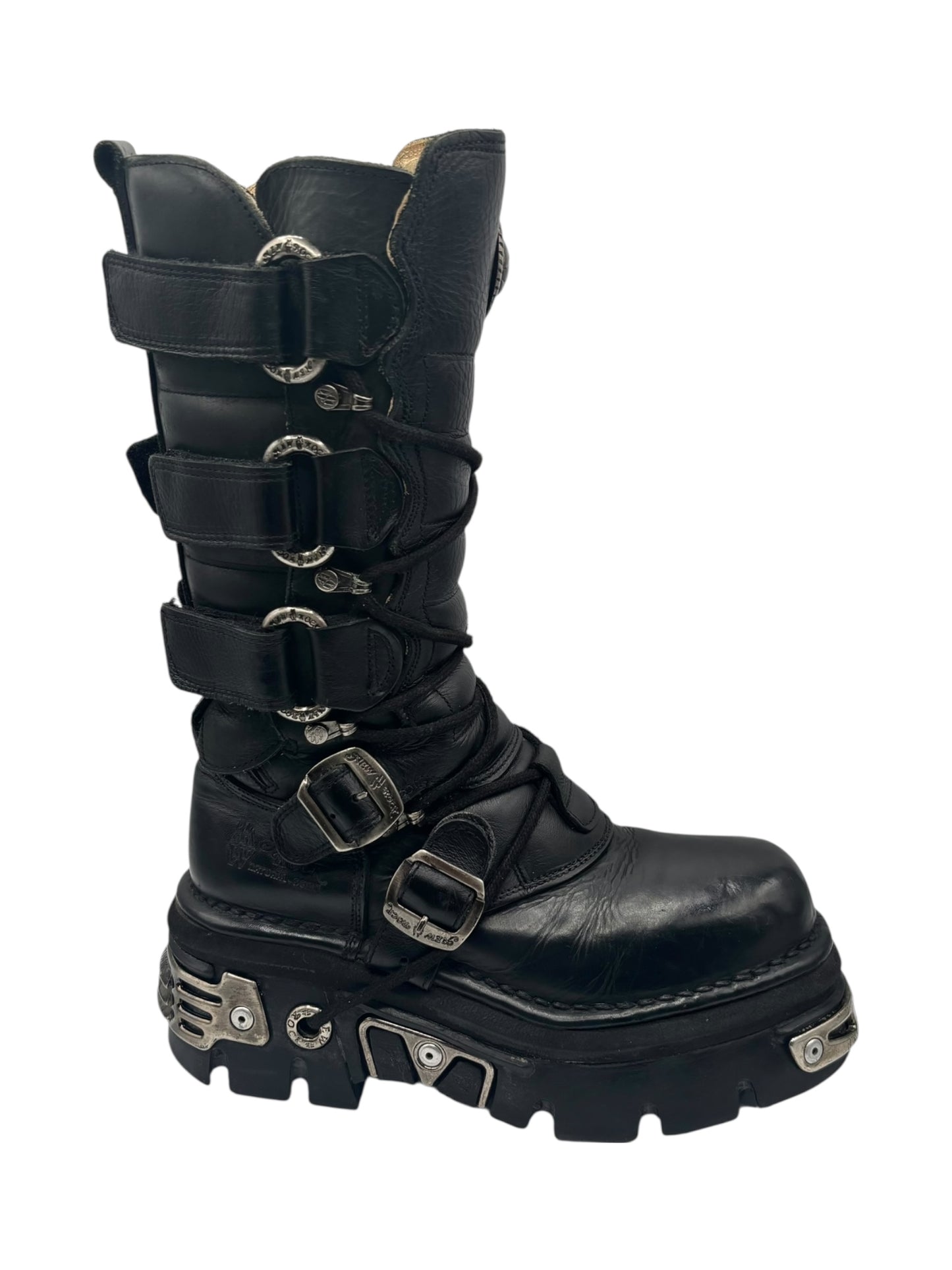 Rare vintage New Rock reactor leather boots size 39