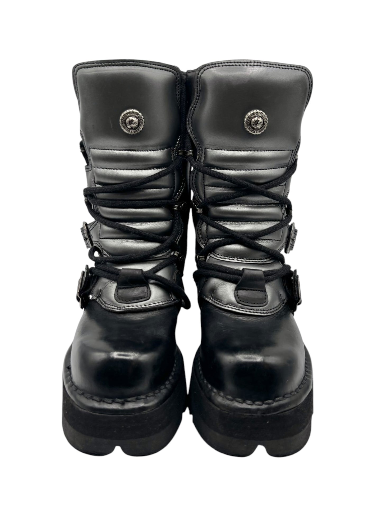 Vintage New Rock leather mid-calf boots size 39