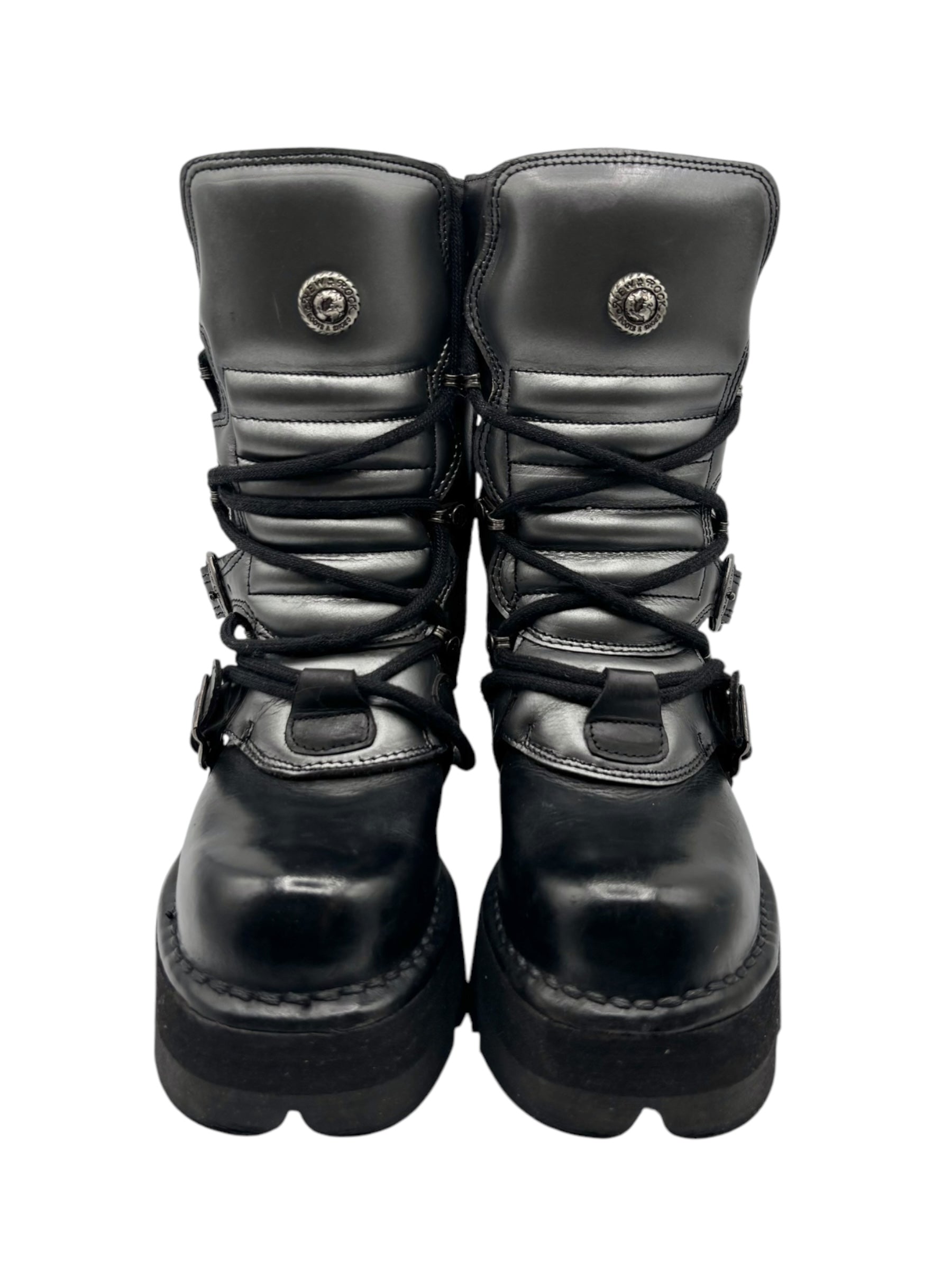 Vintage New Rock leather mid-calf boots size 39