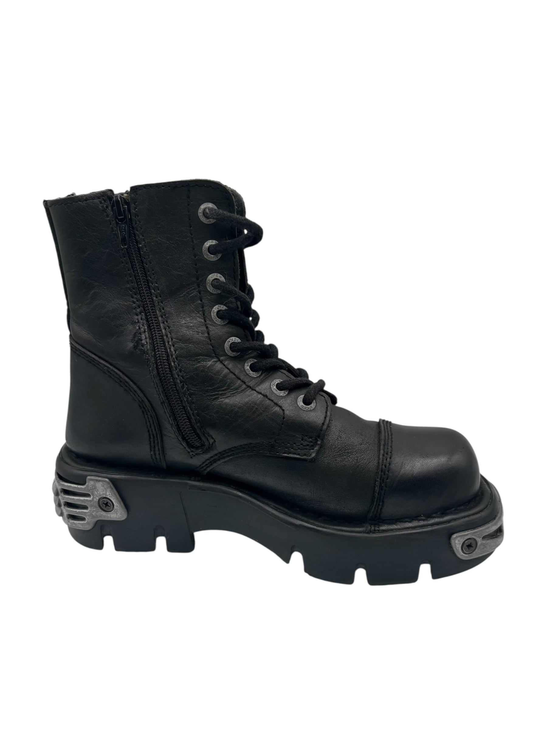 New Rock mili lace-up leather platform boots size 38