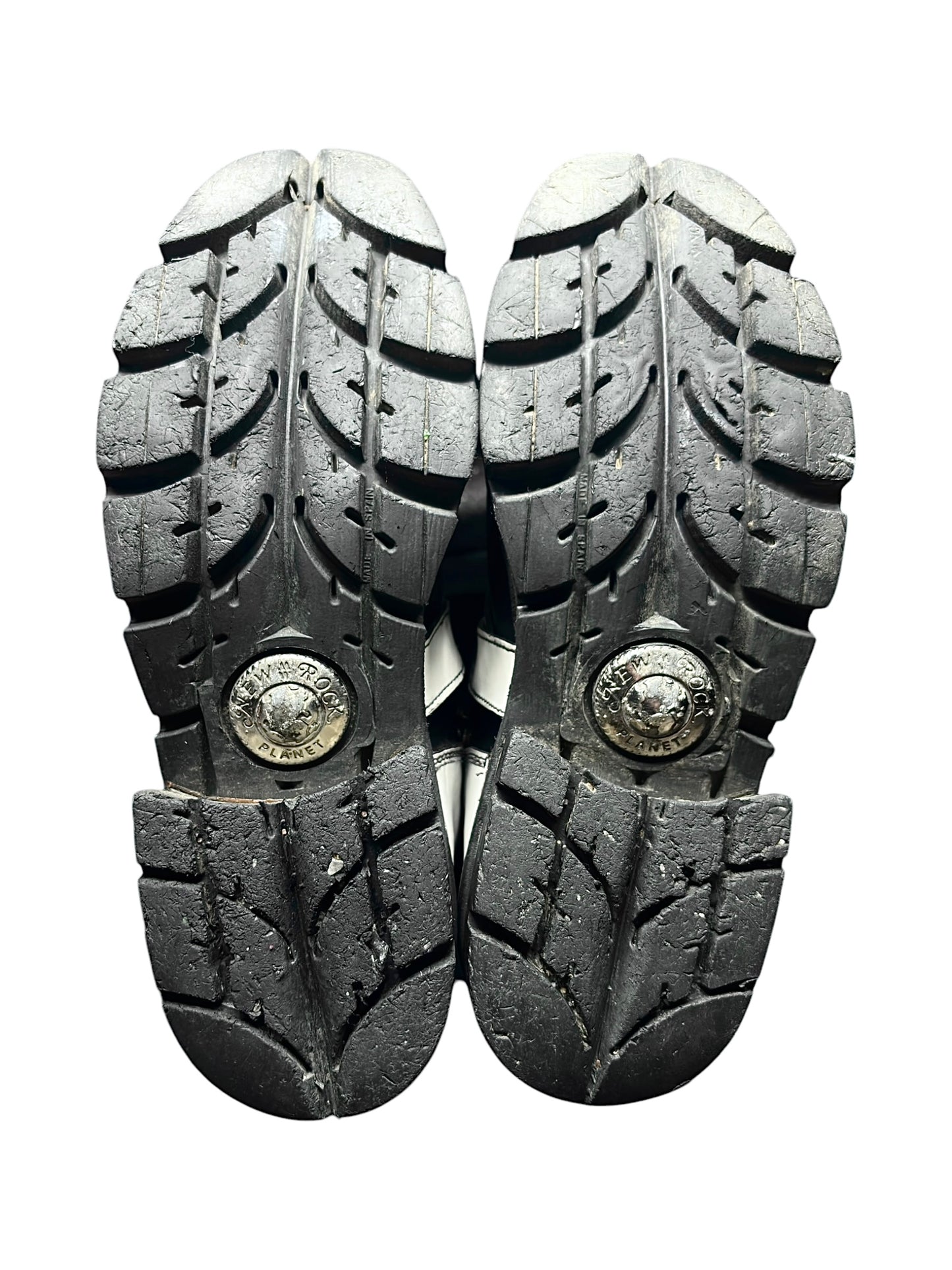 Vintage New Rock white black boots size 42