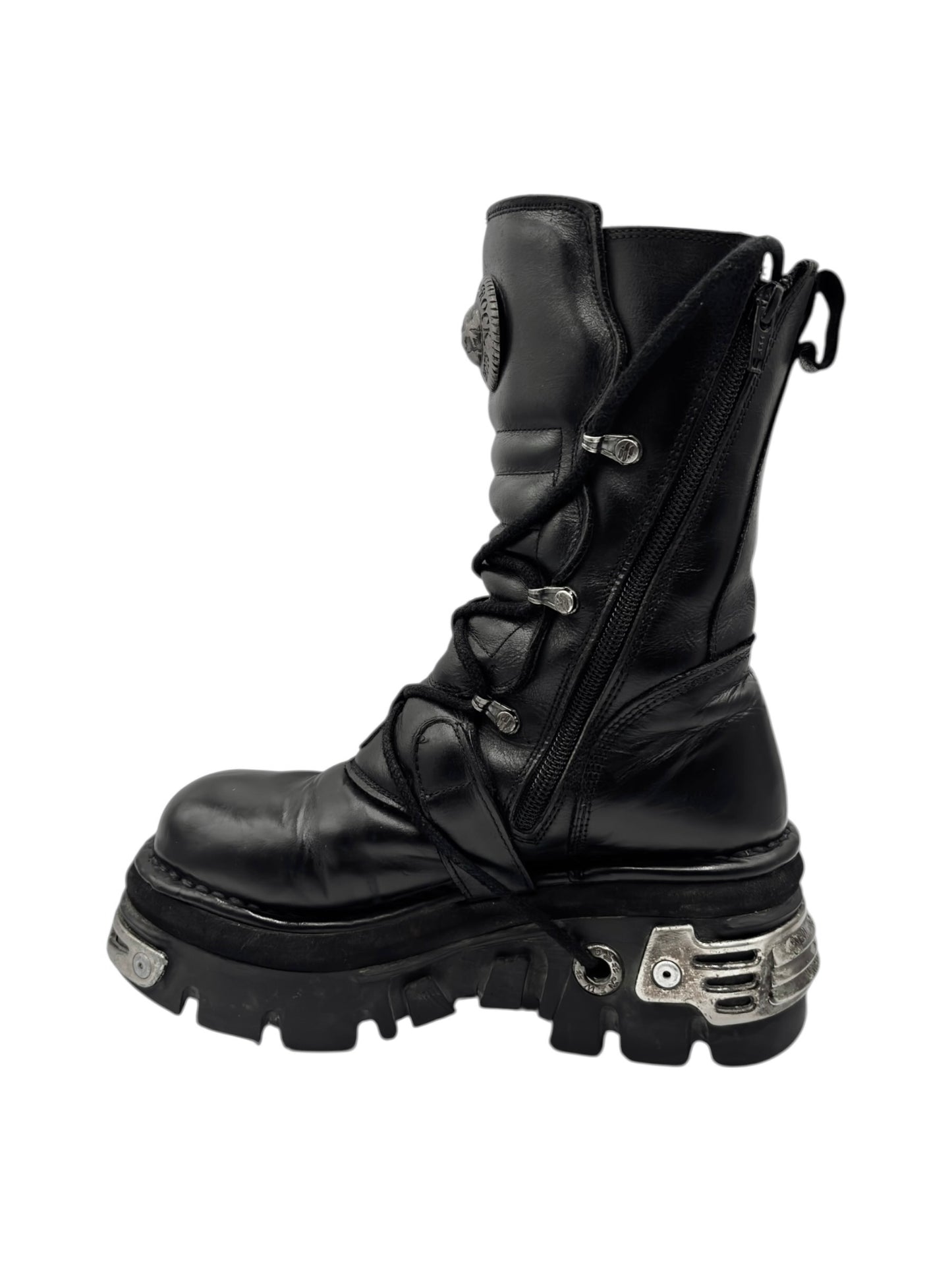 Vintage New Rock mid-calf leather reactor boots size 38