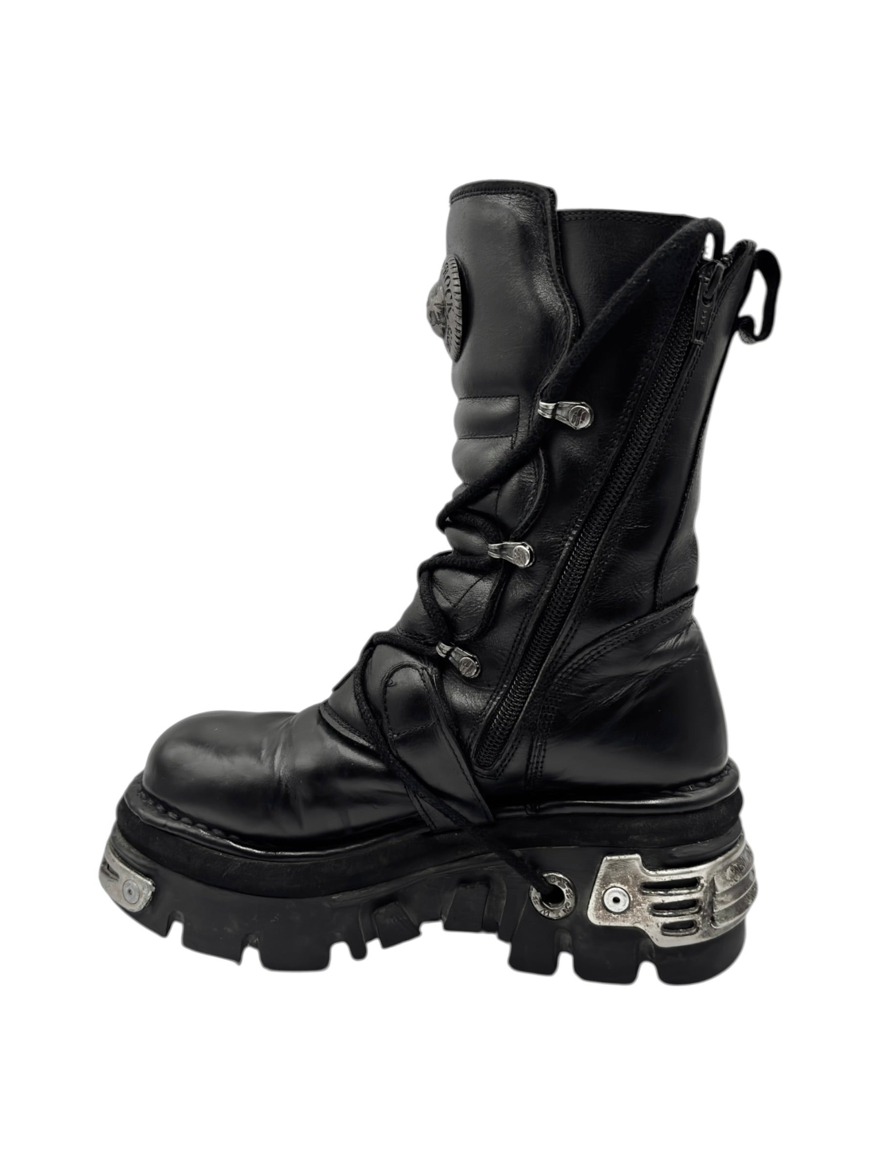 Vintage New Rock mid-calf leather reactor boots size 38