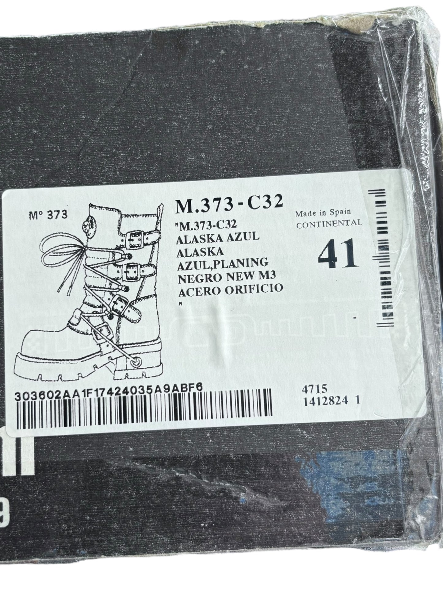 Rare vintage New Rock blue leather mid-calf boots. size 41