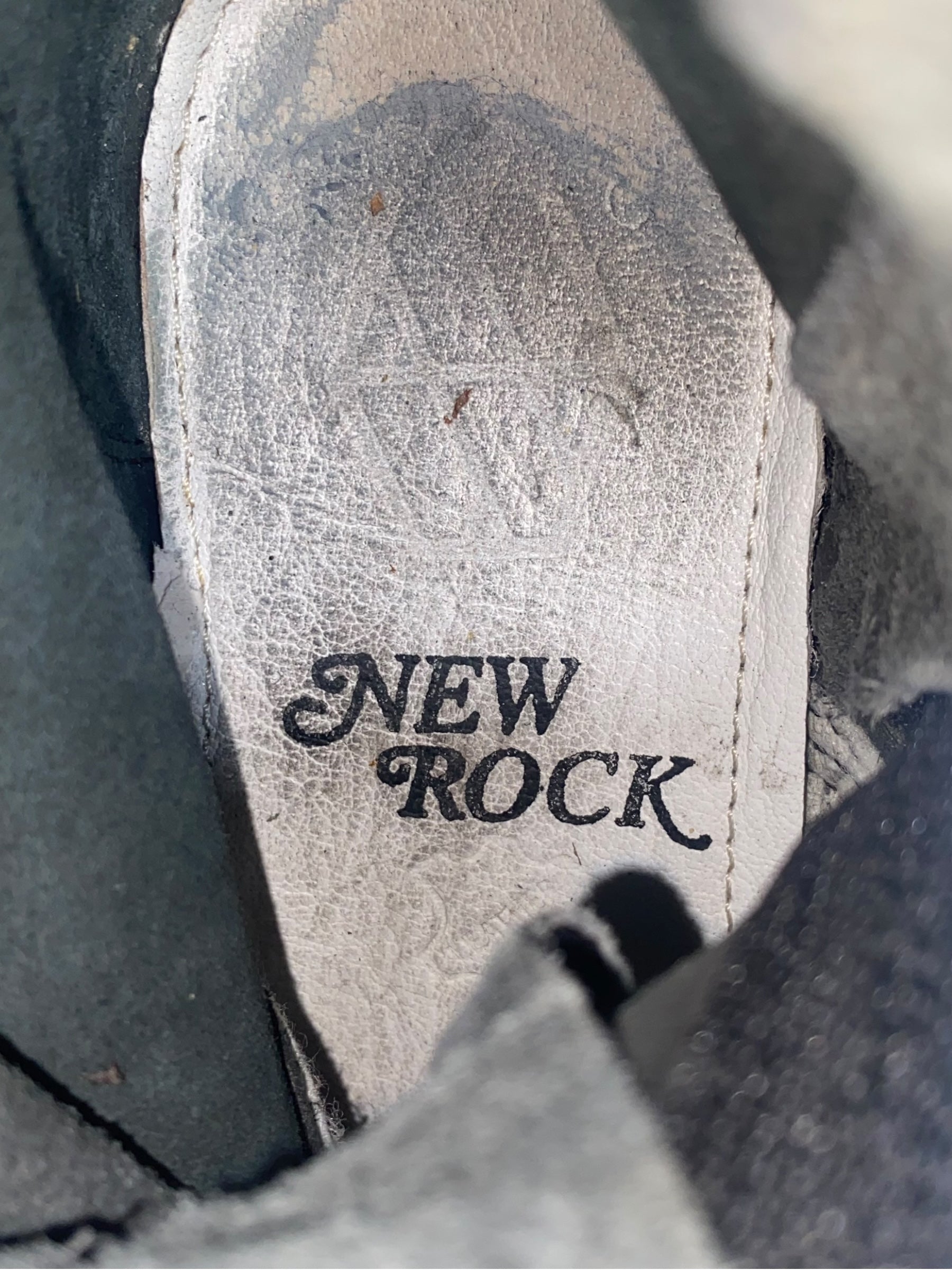 New Rock black leather boots size 37