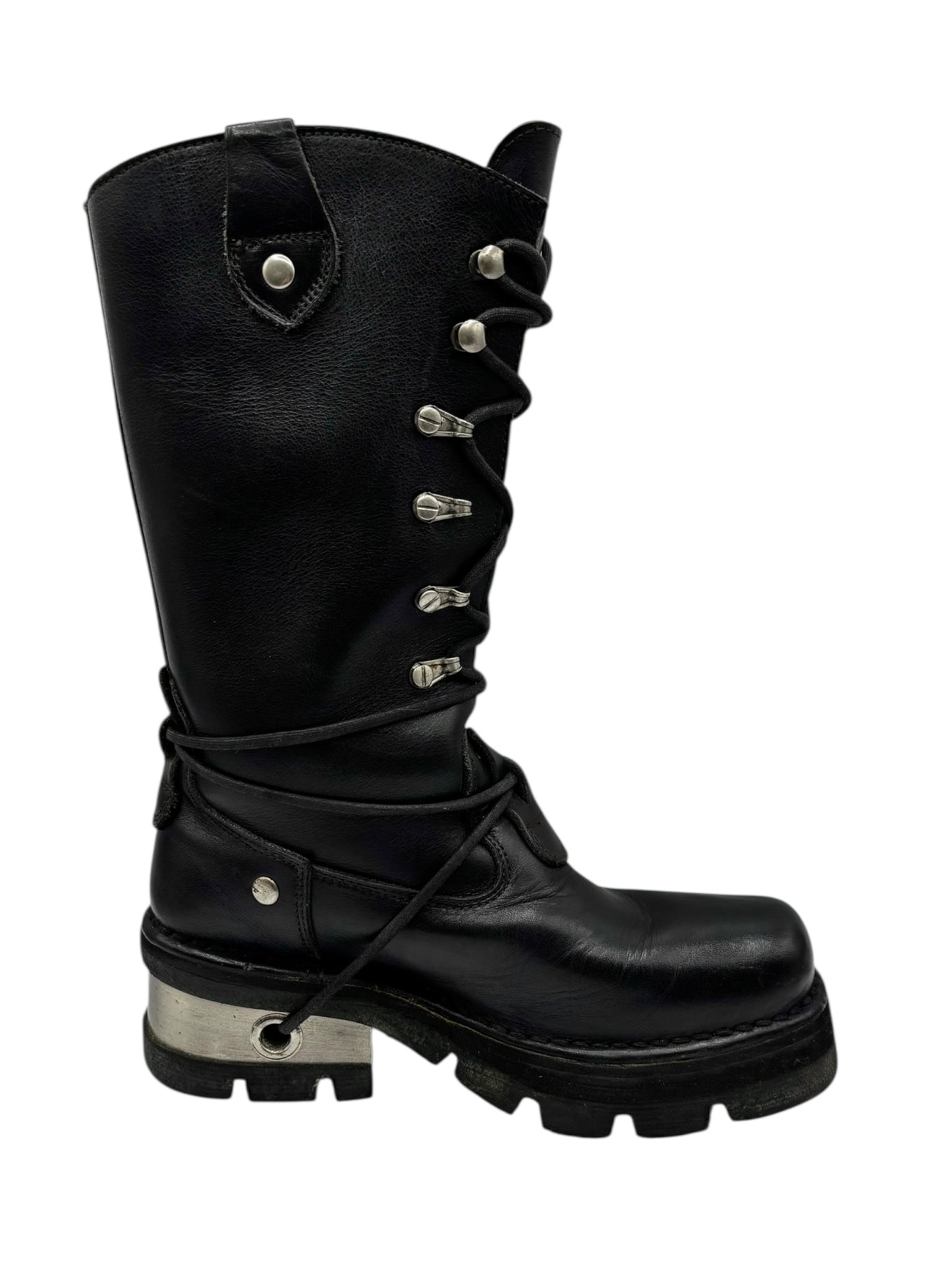 Rare vintage New Rock leather combat boots size 37