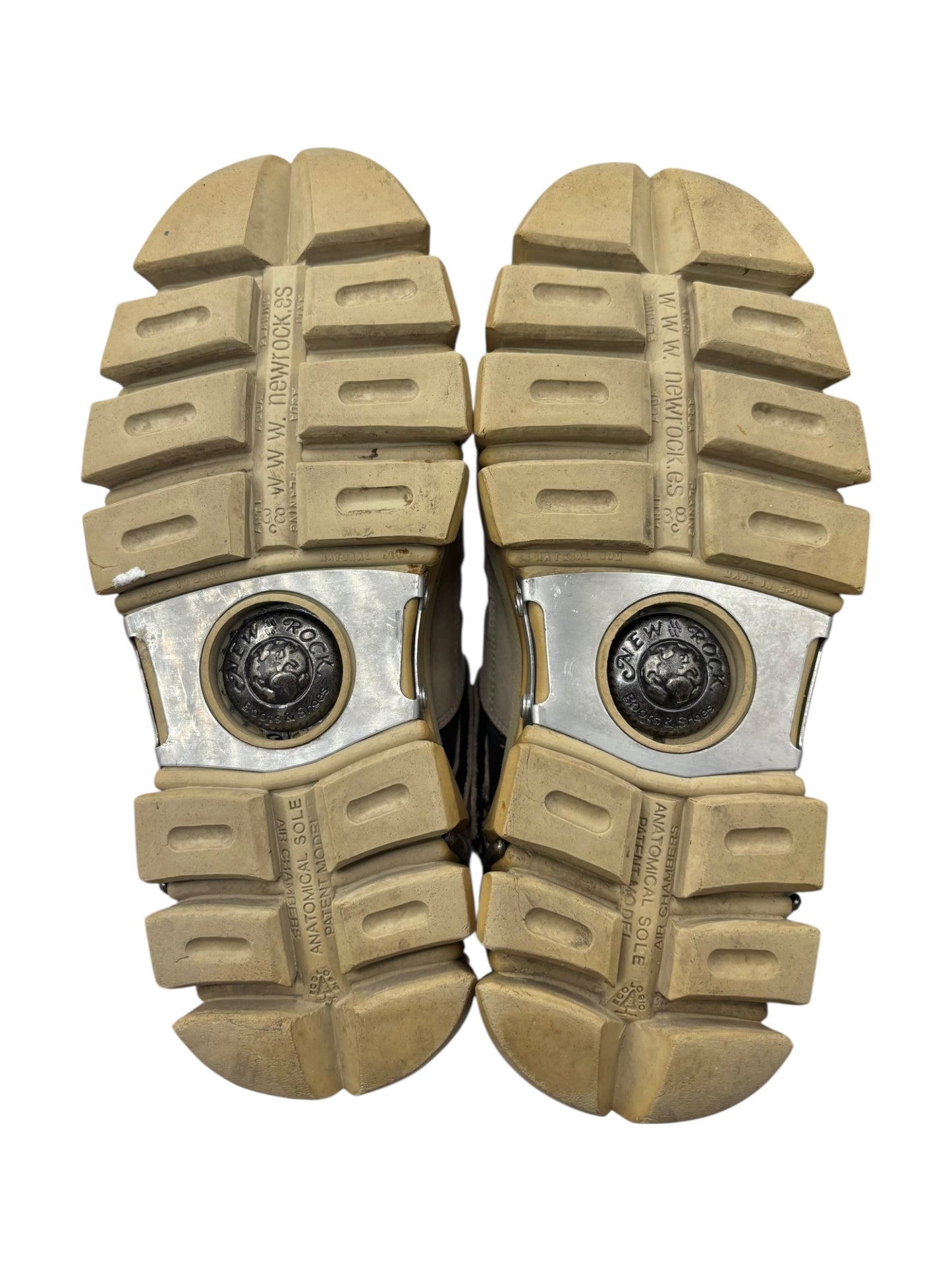 New Rock beige/black platform boots size 38